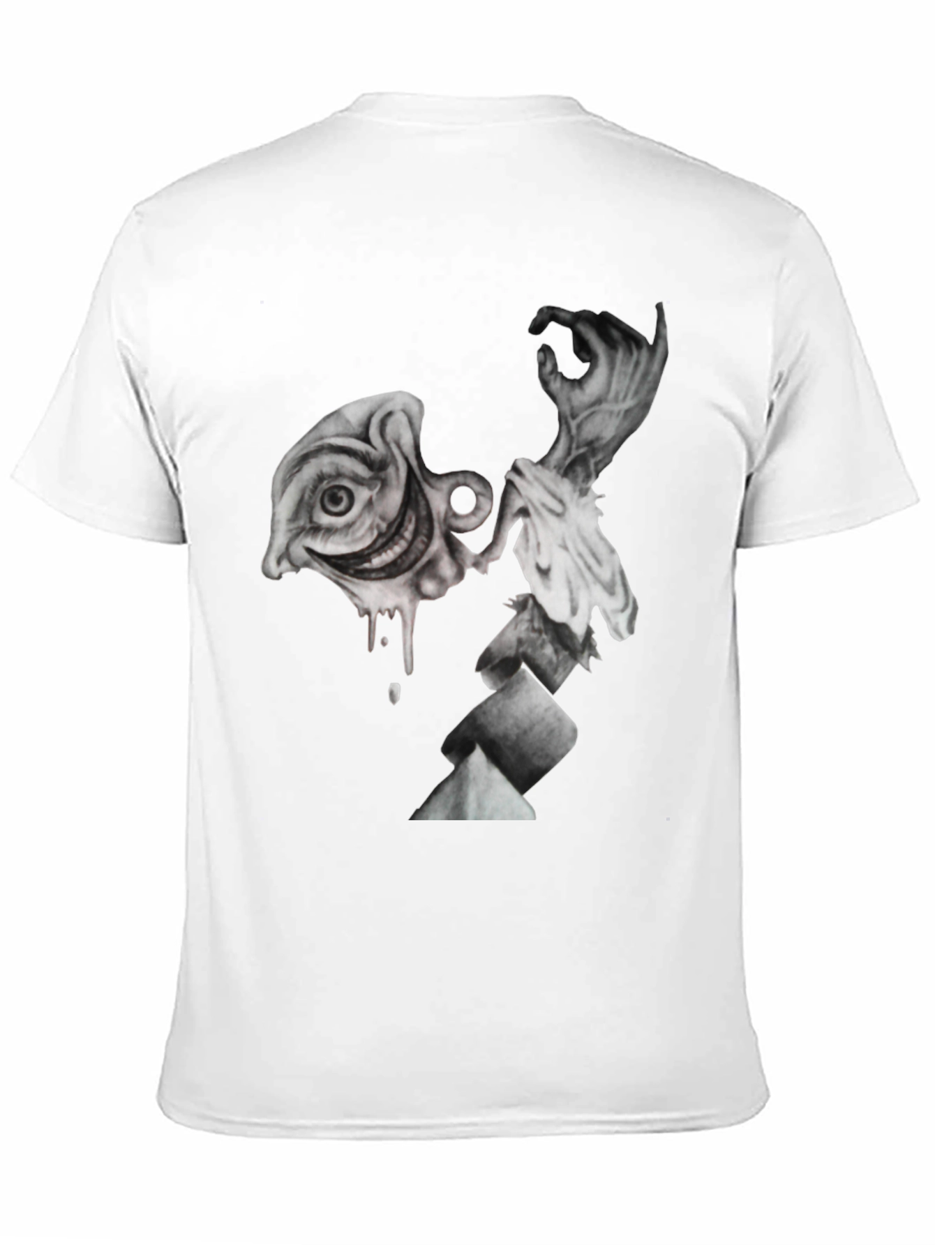 Surreal Art Graphic Print Black T-Shirt