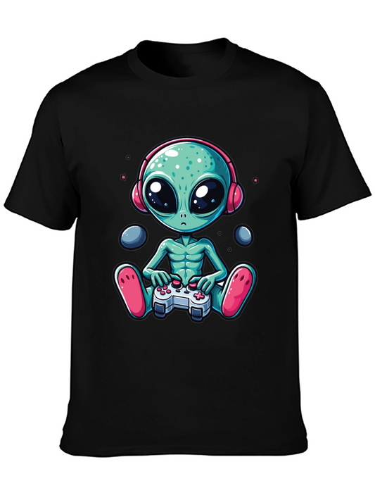 Gamer Alien Graphic Tee - Sci-Fi Comfort