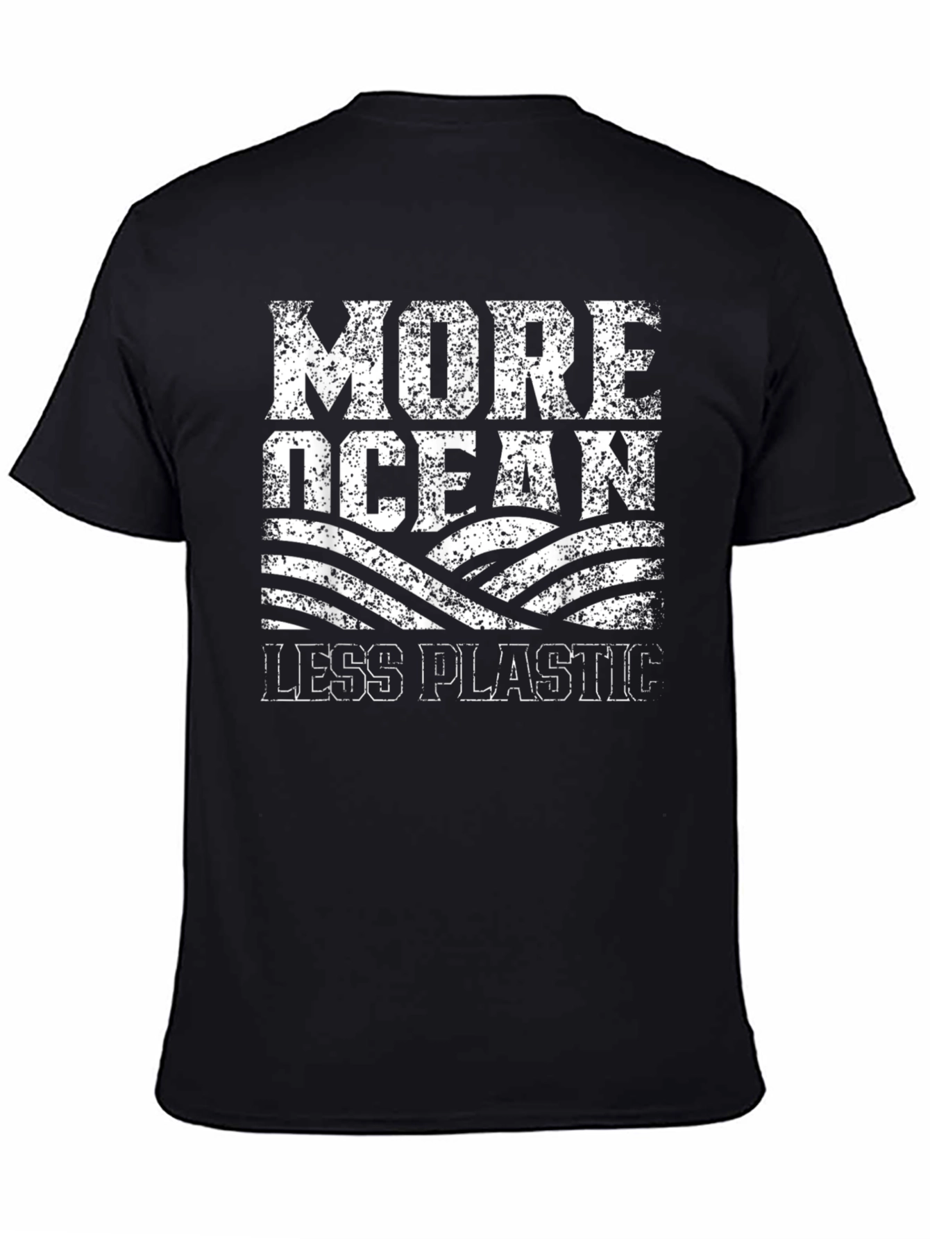More Ocean Less Plastic Graphic Tee - Black