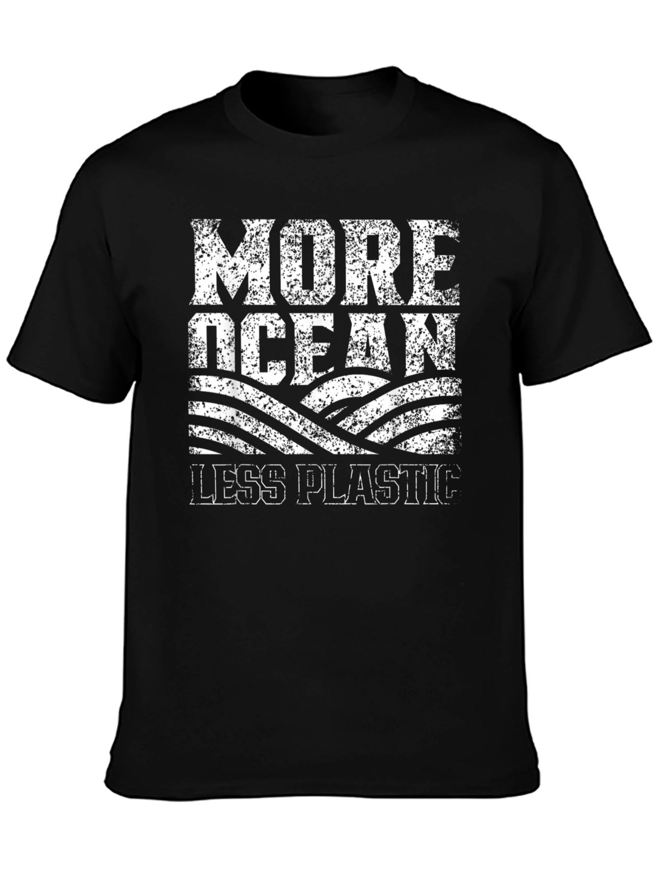 More Ocean Less Plastic Graphic Tee - Black