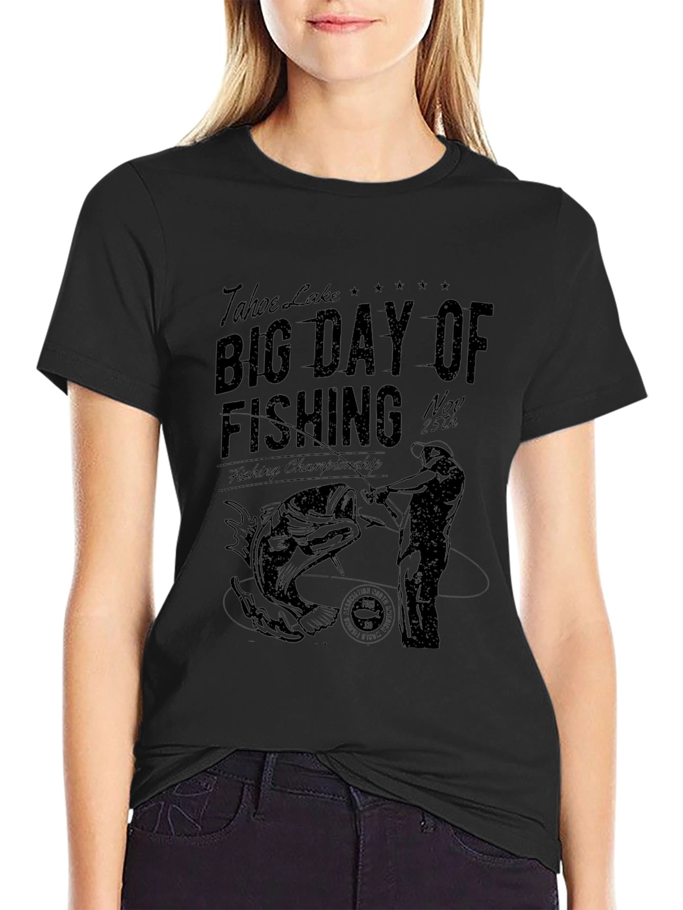 Tahoe Lake Fishing Day T-Shirt