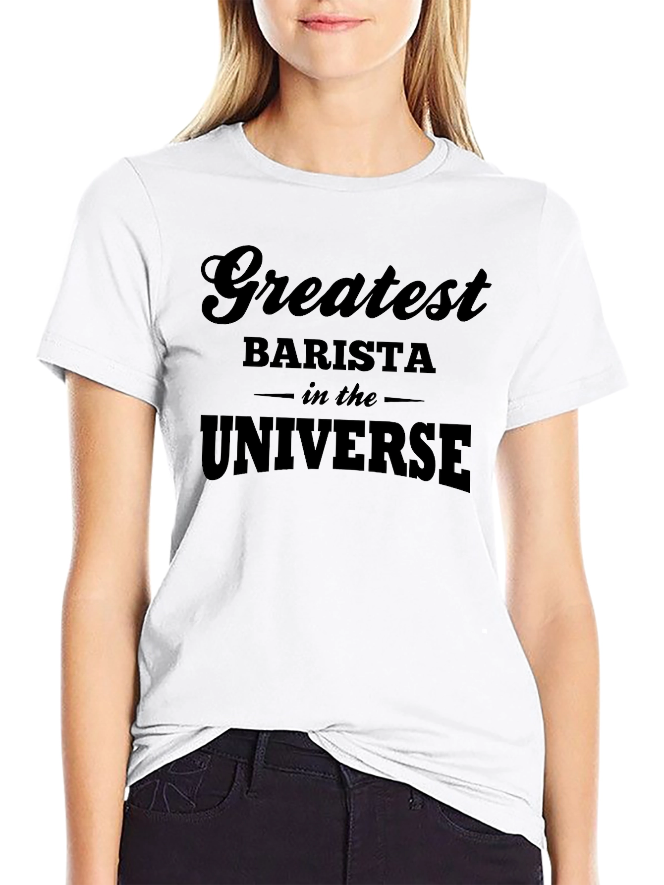 Greatest Barista in the Universe Black T-Shirt