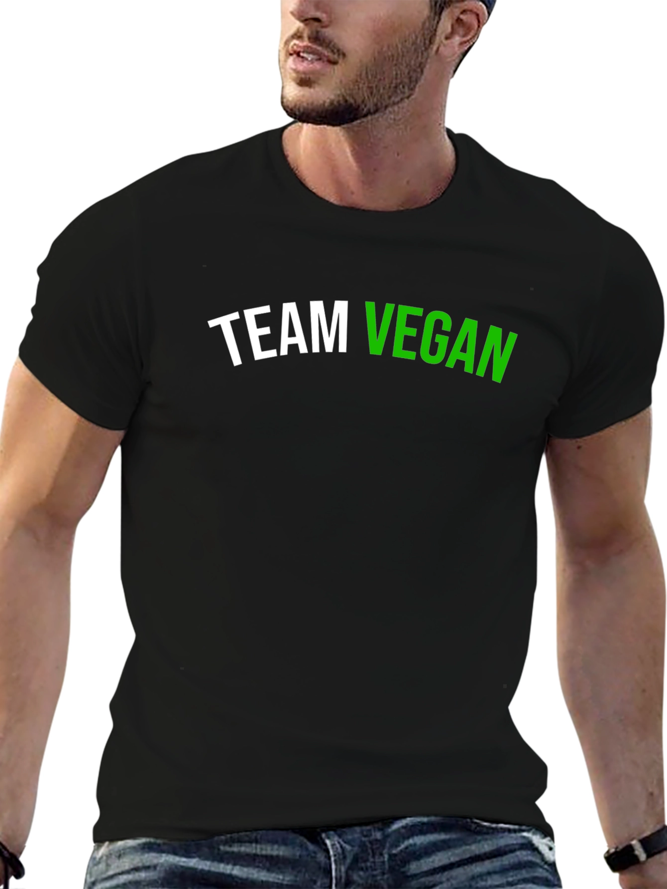 Team Vegan Graphic T-Shirt - Black