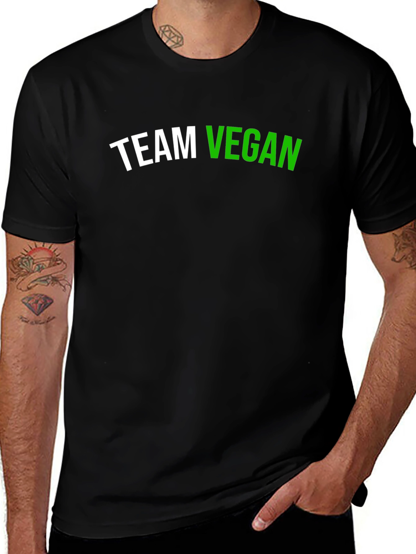 Team Vegan Graphic T-Shirt - Black