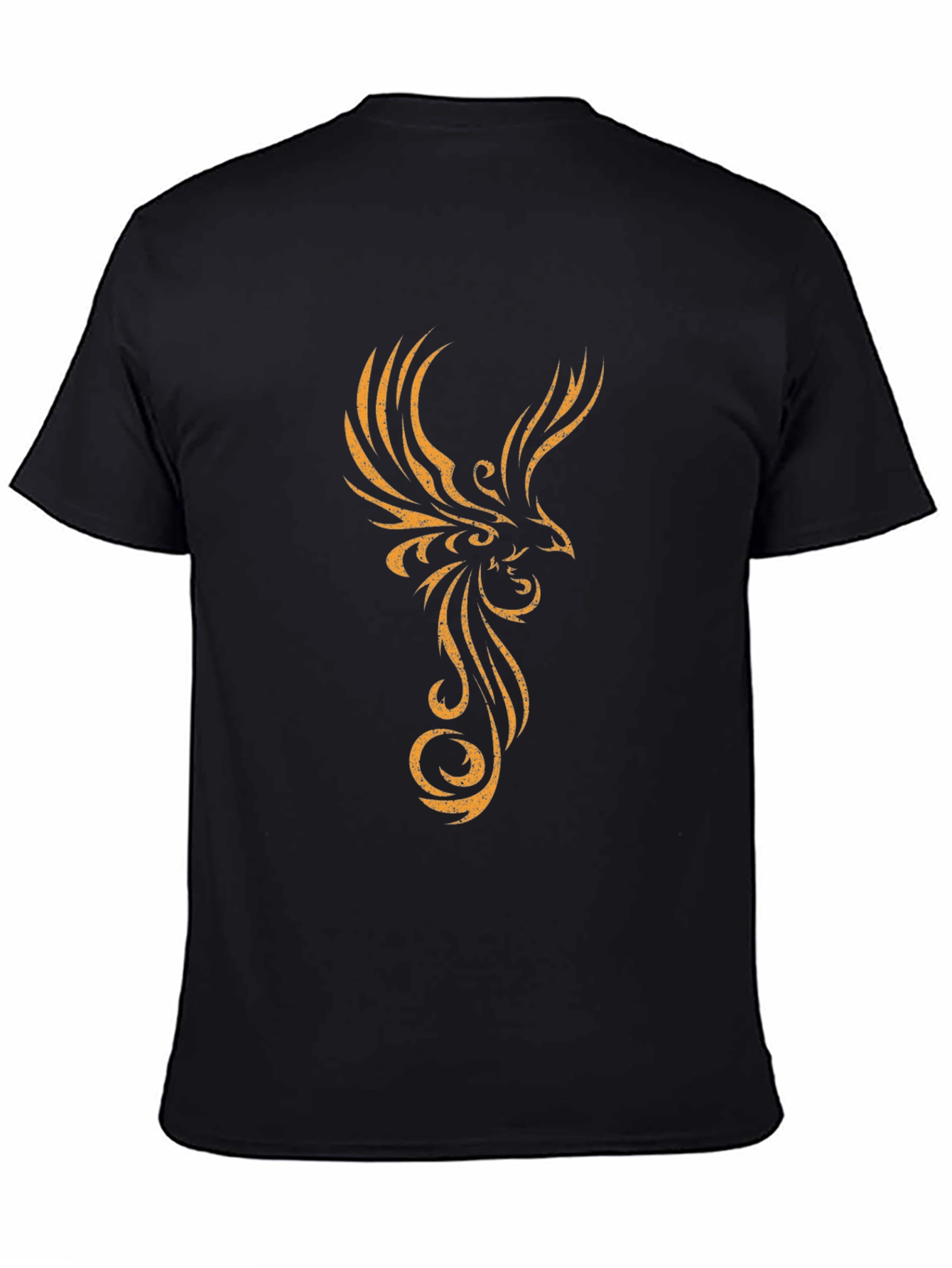 Phoenix Graphic Tee - Black Cotton Casual Top