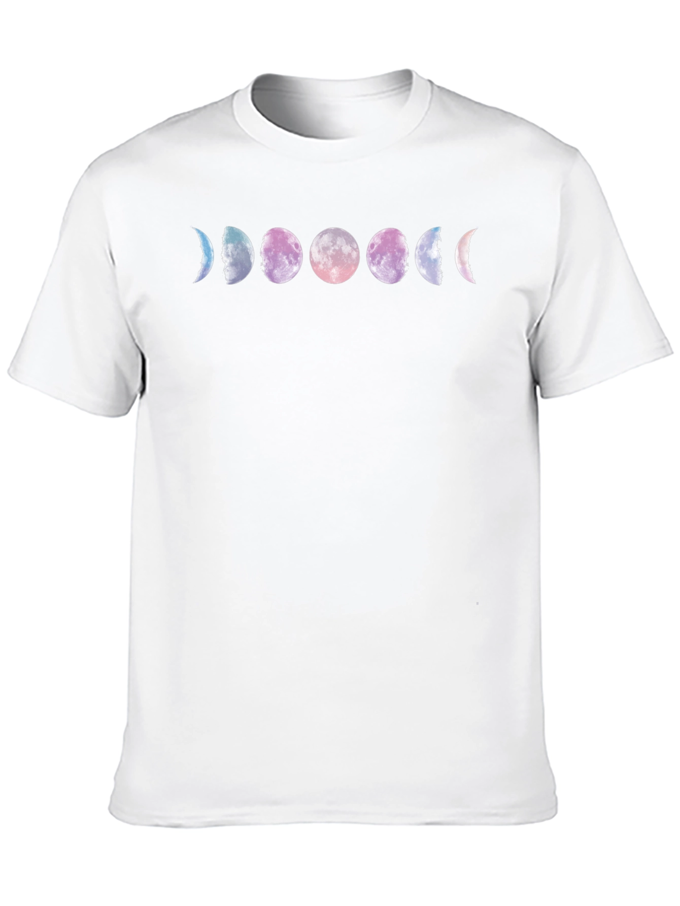 Moon Phase Graphic Tee - Black Cotton Comfort