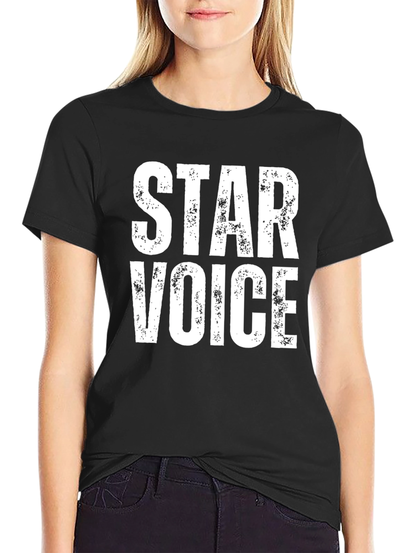 Star Voice Graphic T-Shirt - Distressed Print