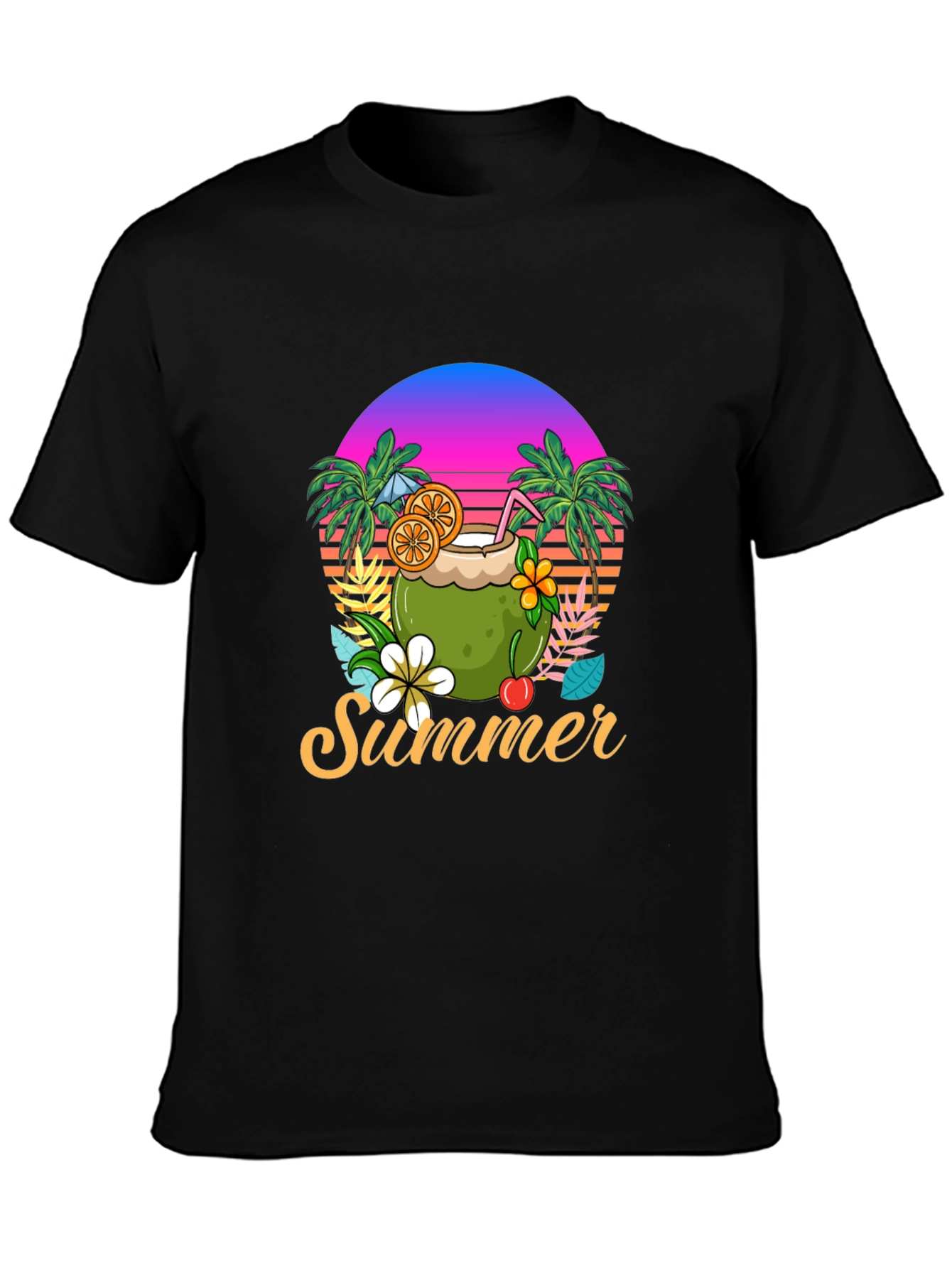 Tropical Summer Coconut Graphic Tee