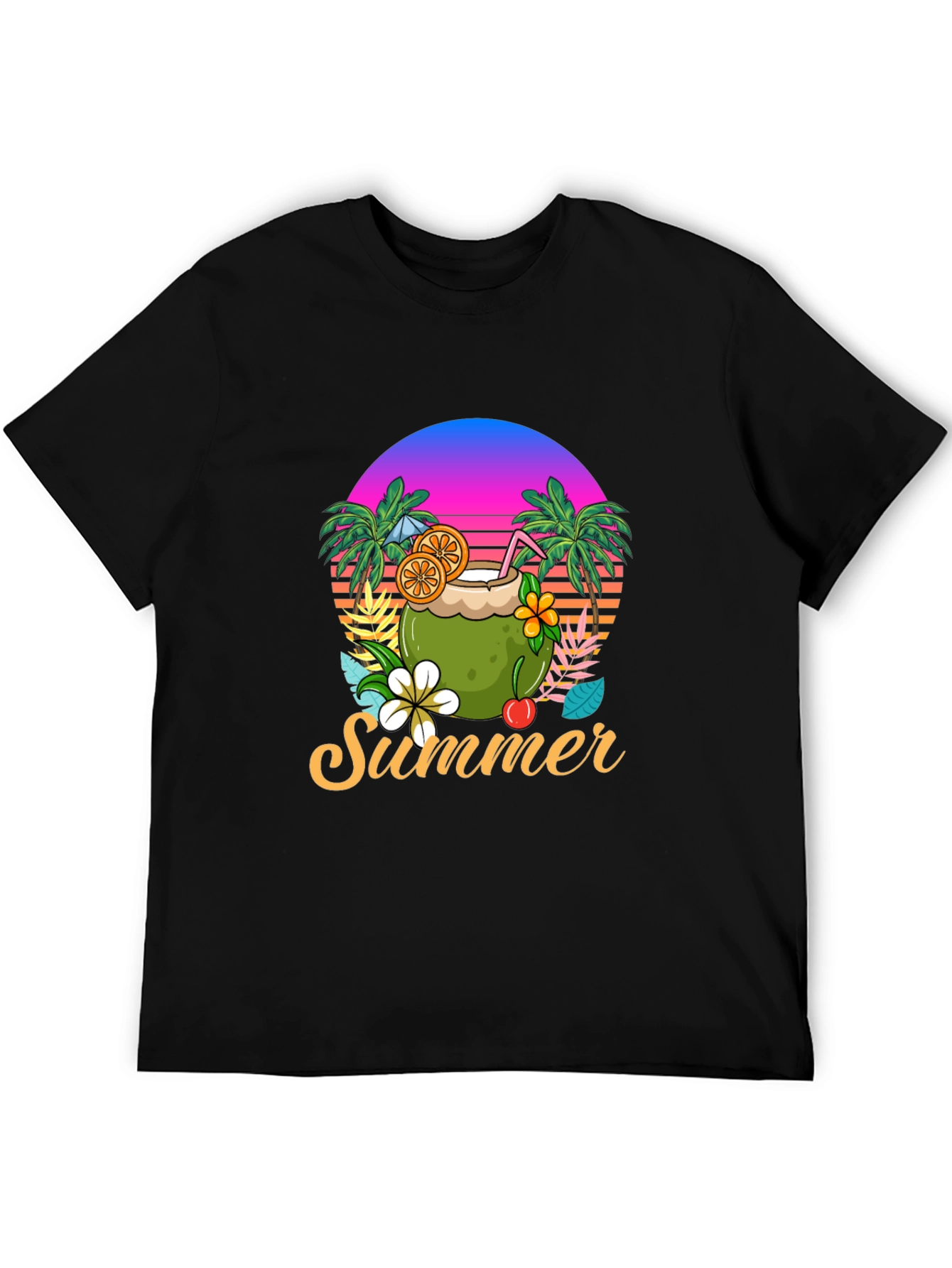 Tropical Summer Coconut Graphic Tee