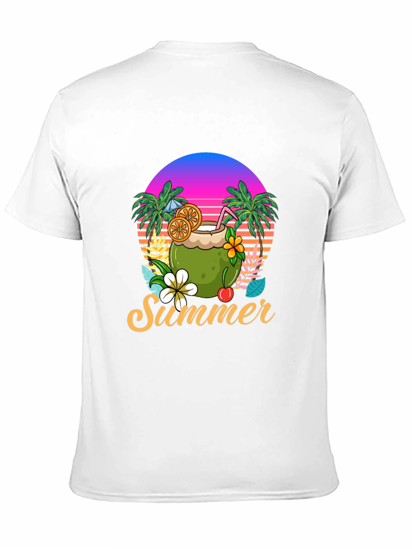 Tropical Summer Coconut Graphic Tee