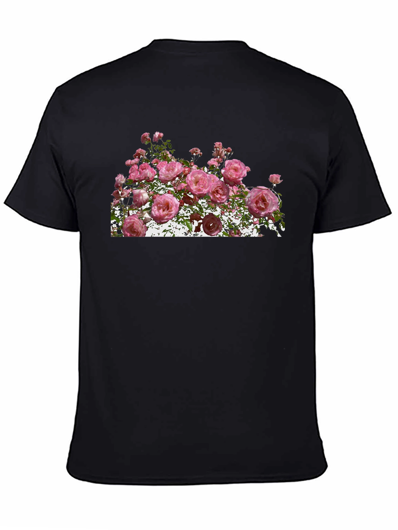 Floral Print Black T-Shirt