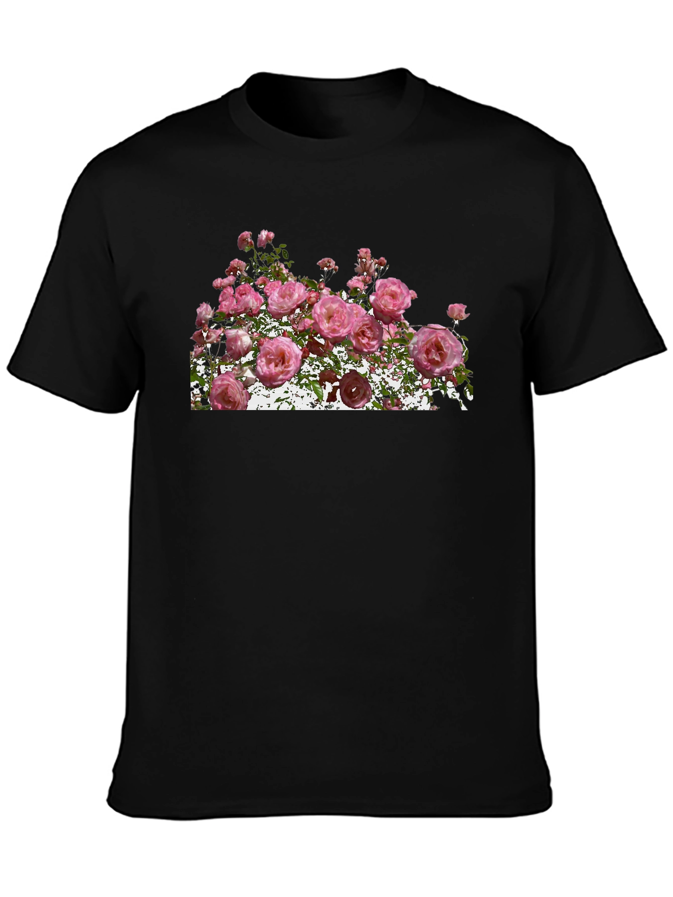 Floral Print Black T-Shirt