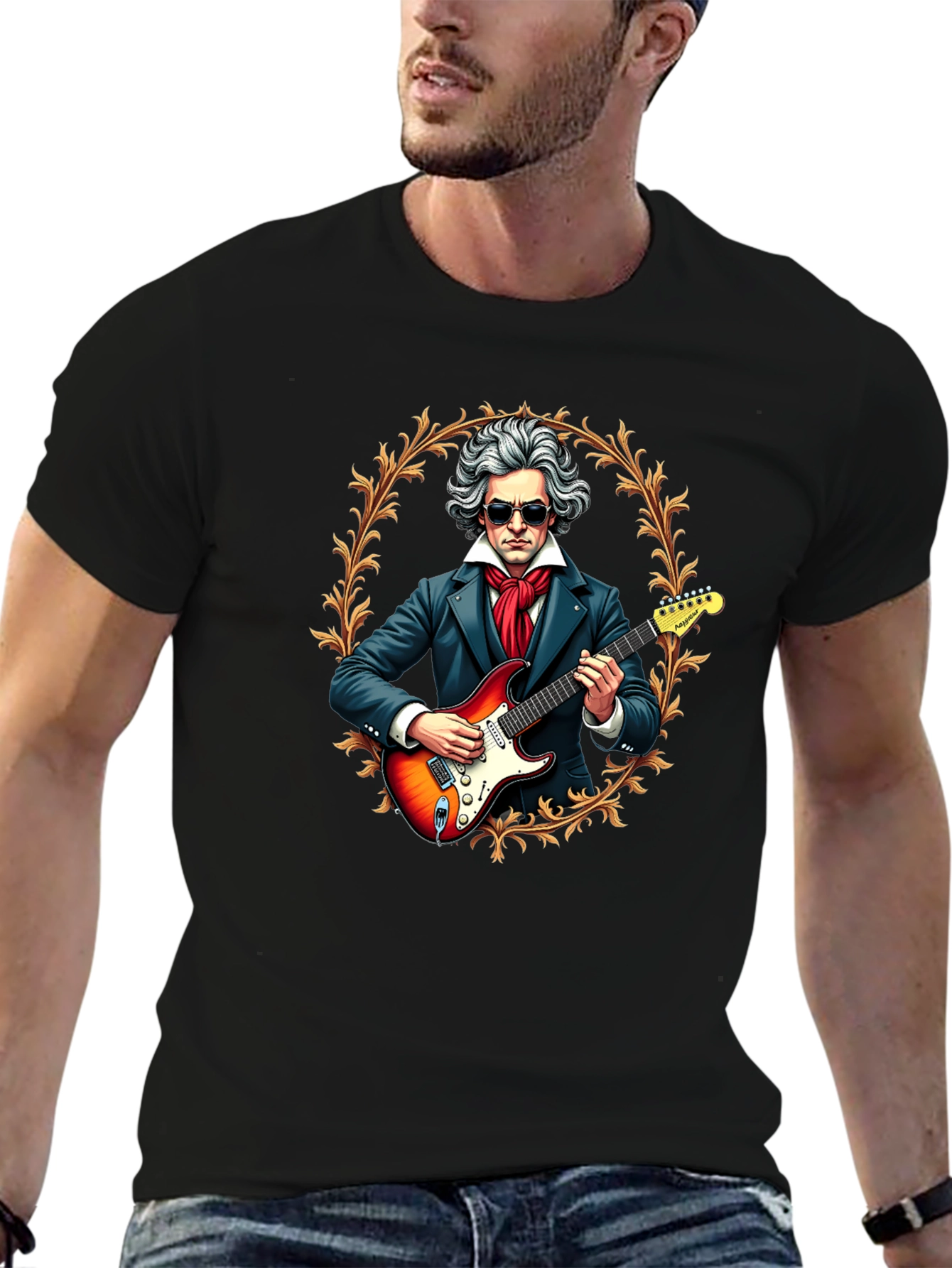Cool Beethoven Electric Guitar T-Shirt