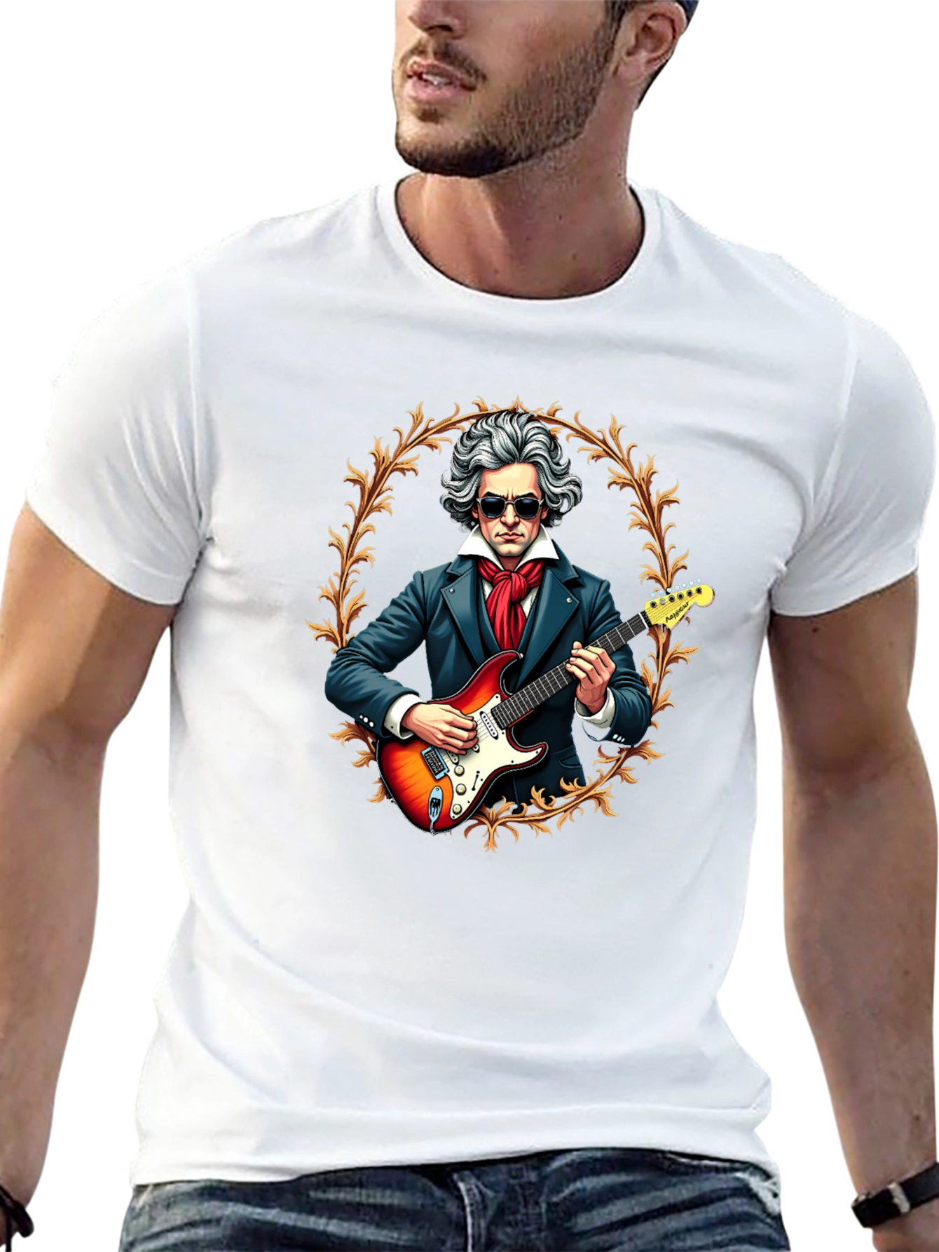 Cool Beethoven Electric Guitar T-Shirt