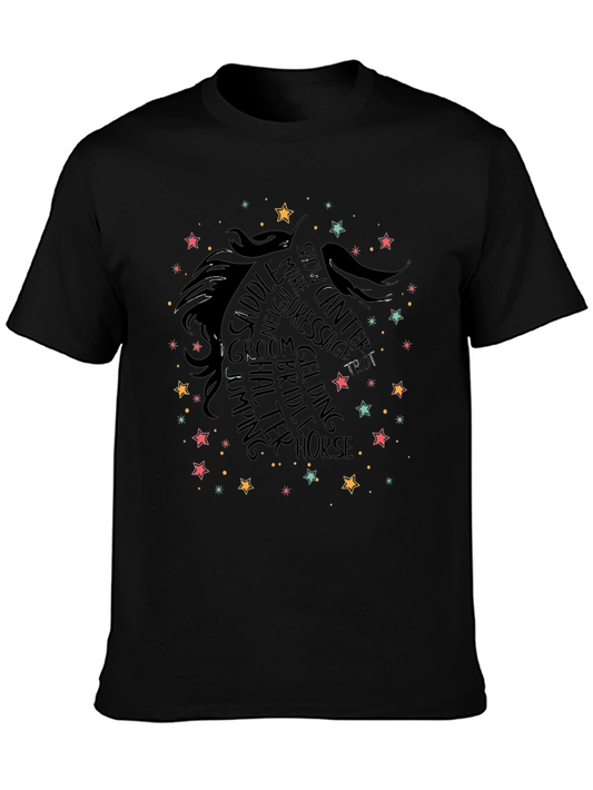 Horse Lover T-Shirt: Equestrian Word Art Design