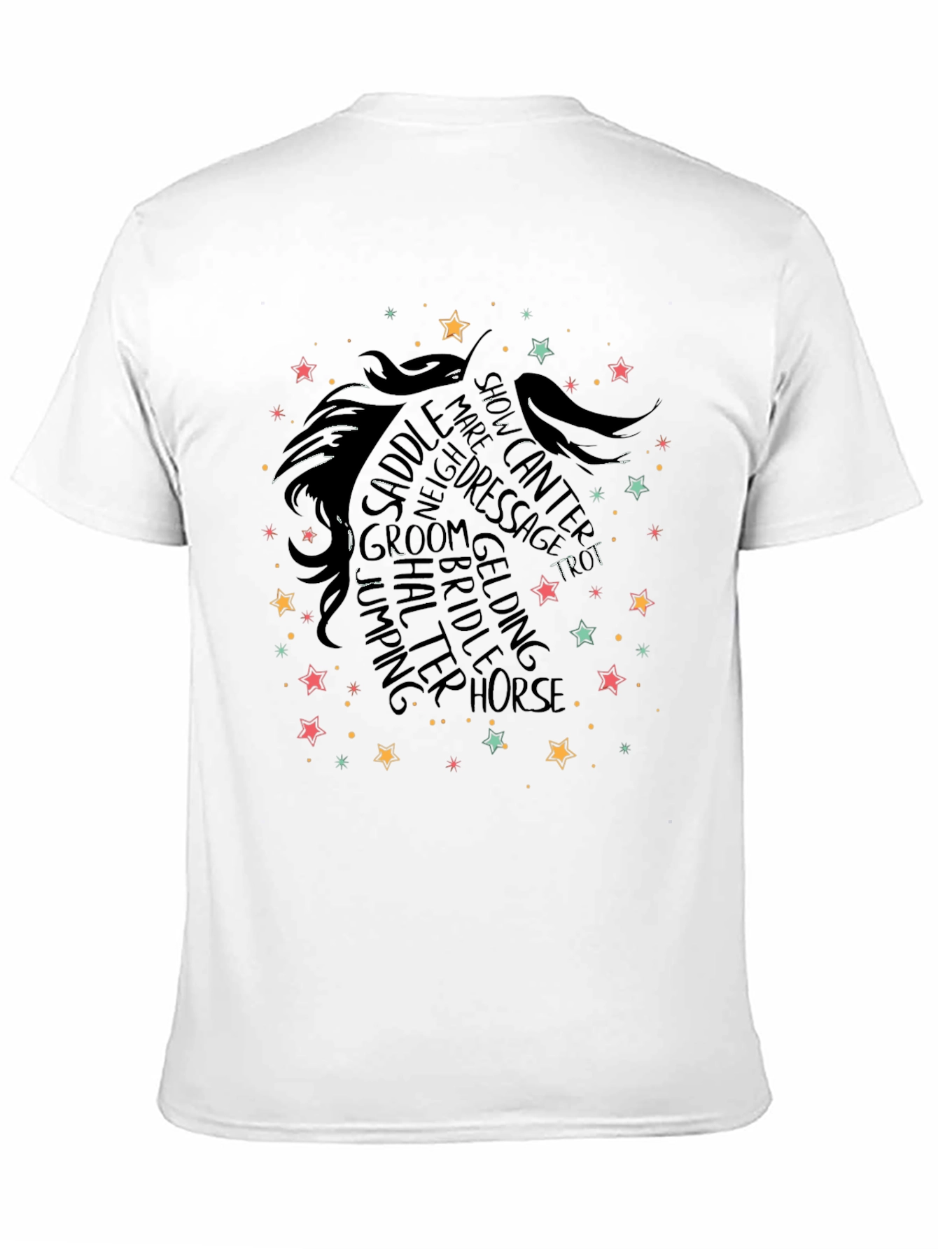 Horse Lover T-Shirt: Equestrian Word Art Design