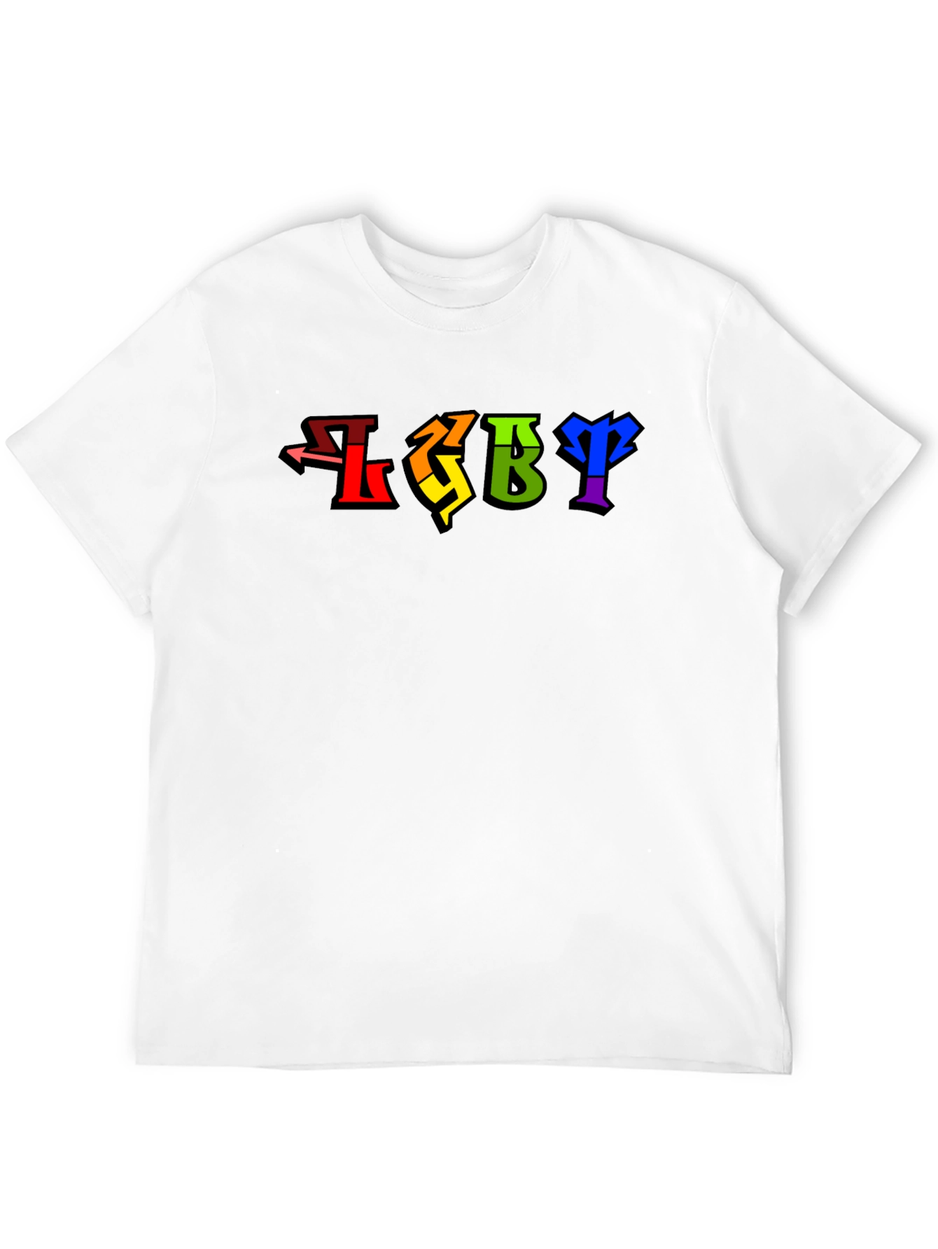 LGBT Pride Rainbow Lettering Black T-Shirt