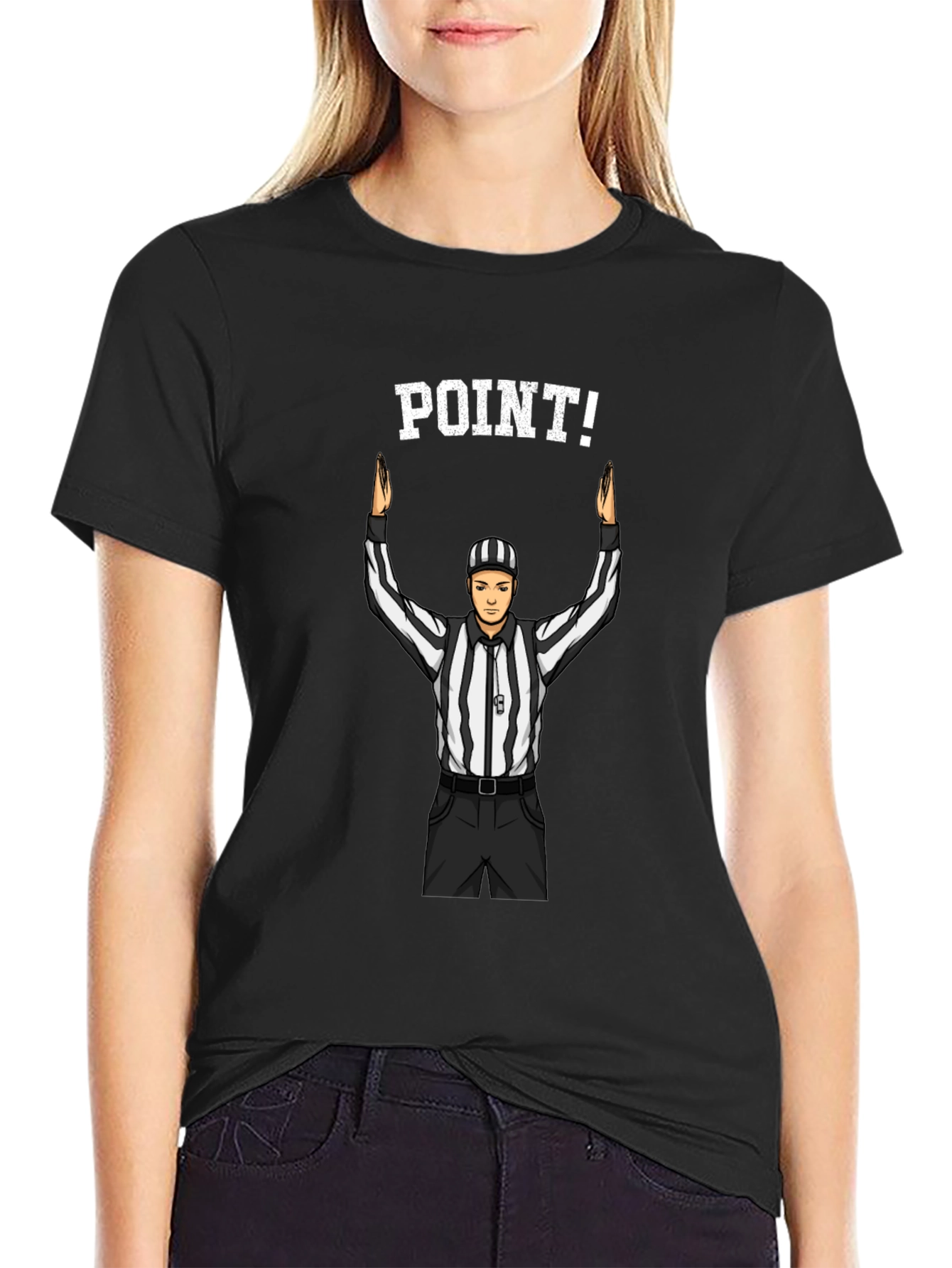 Referee Point! T-Shirt - Black