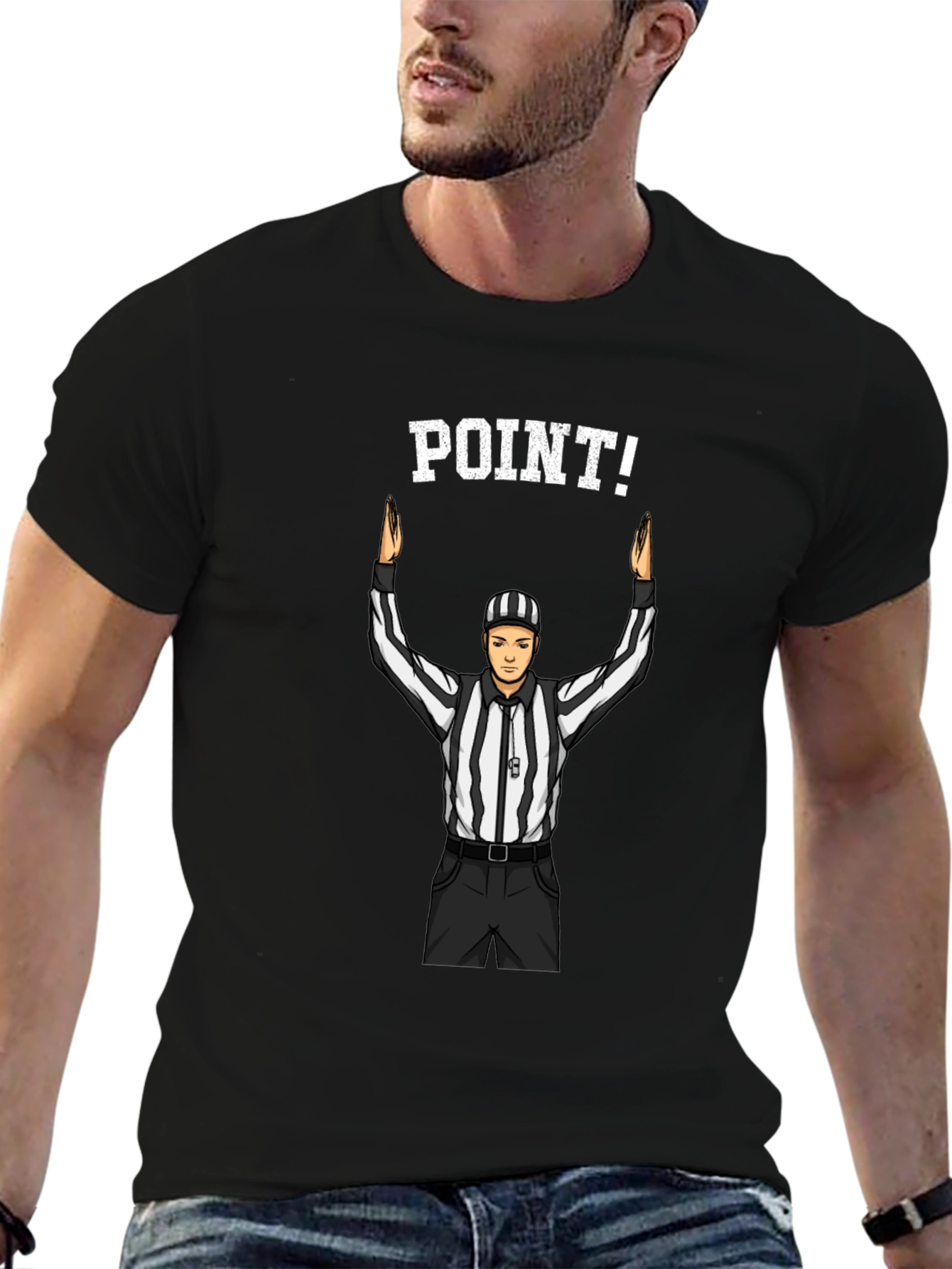 Referee Point! T-Shirt - Black
