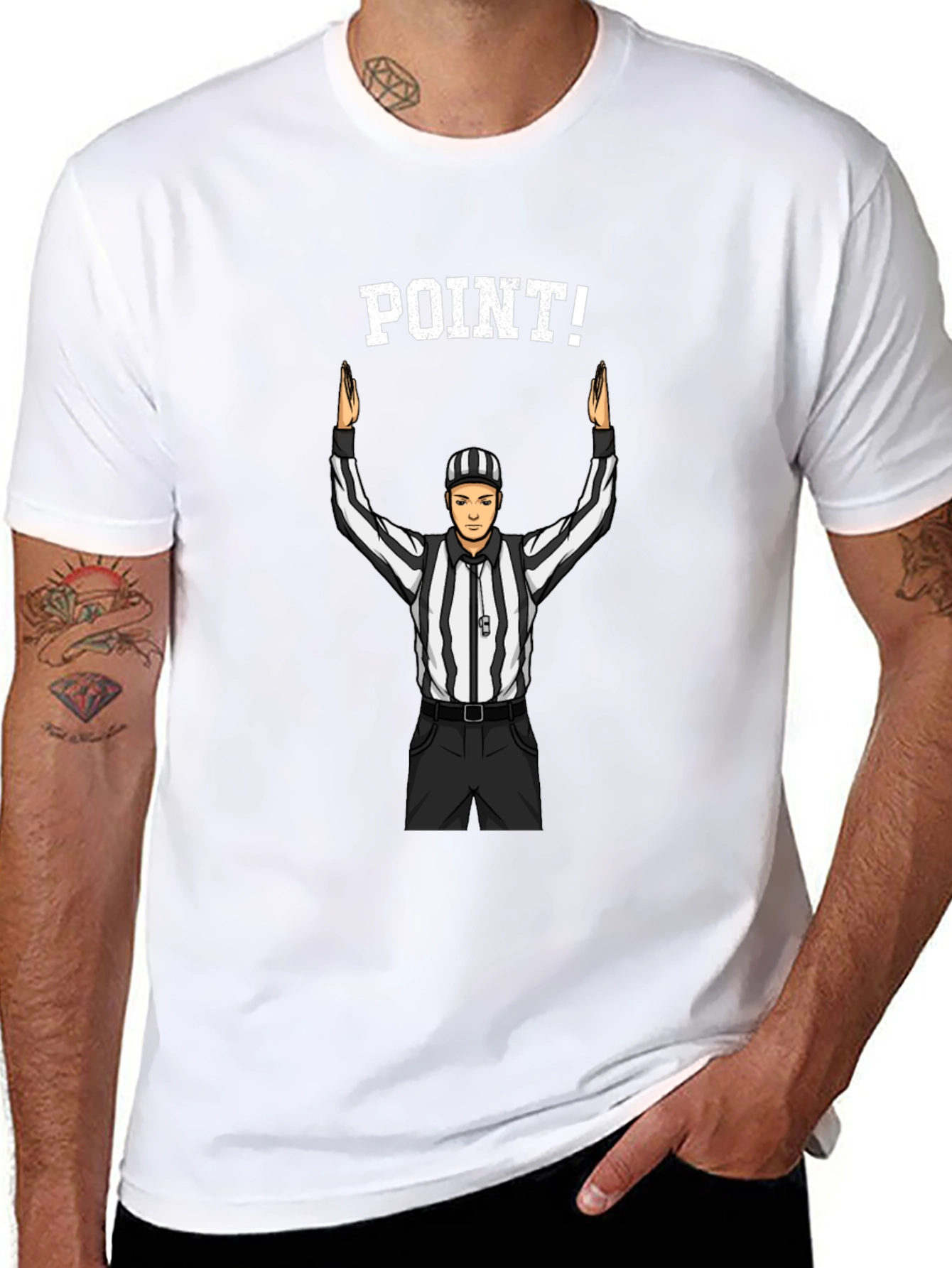 Referee Point! T-Shirt - Black