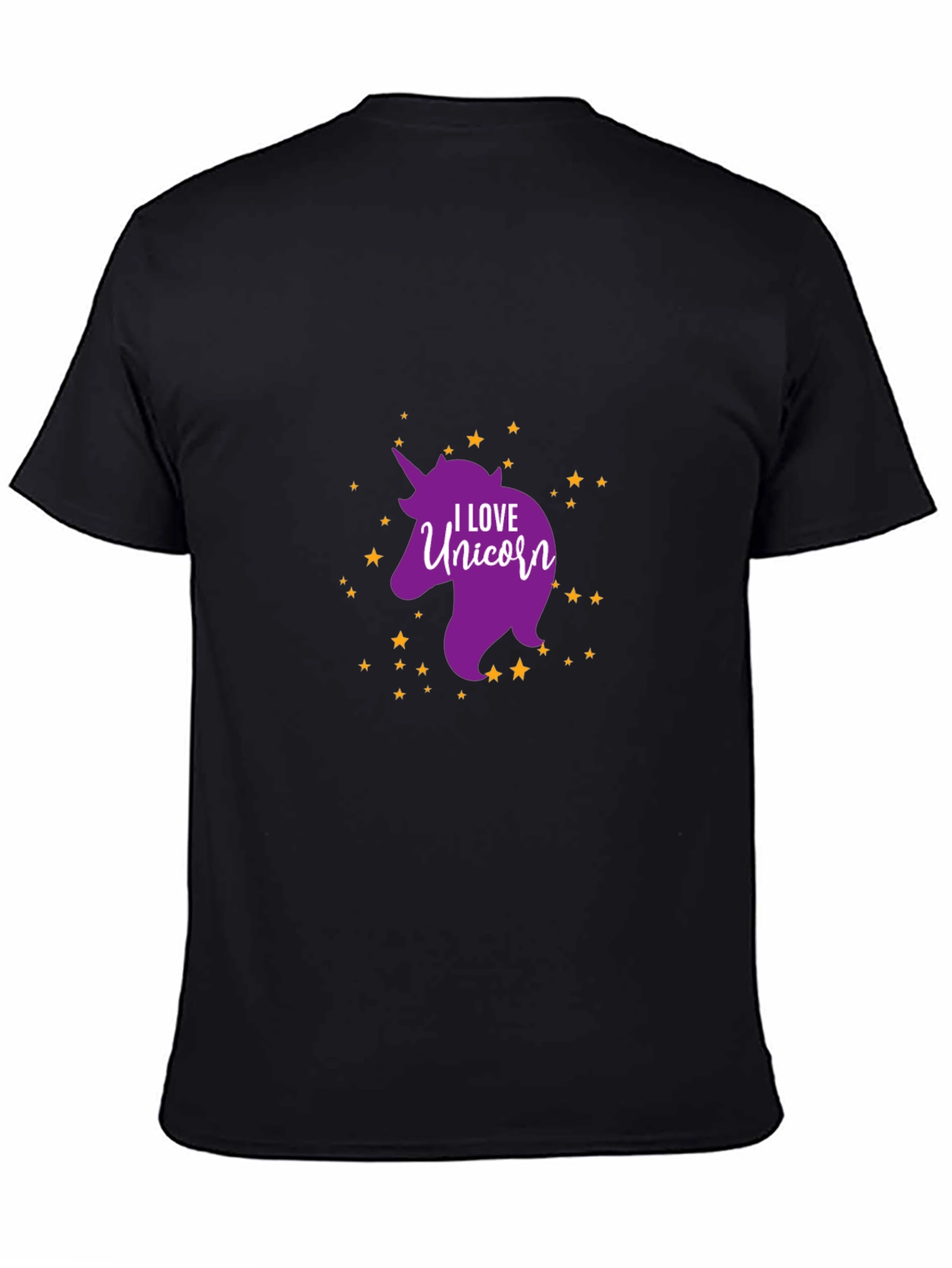 I Love Unicorn Black T-Shirt