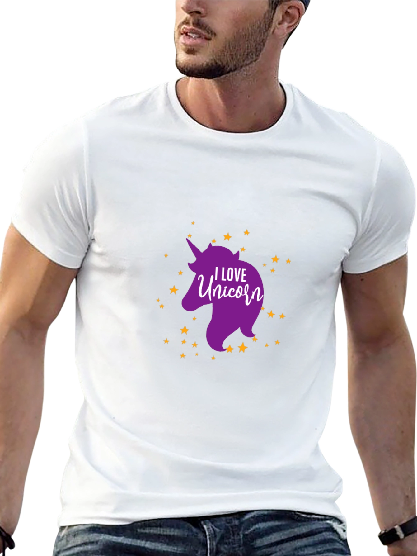 I Love Unicorn Black T-Shirt