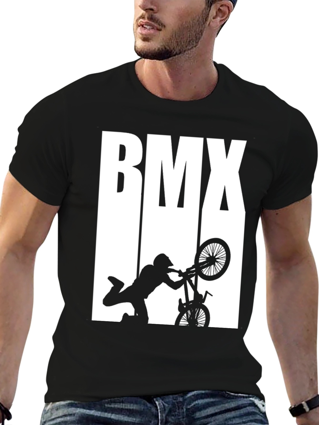 BMX Stunt Rider Graphic Tee - Black