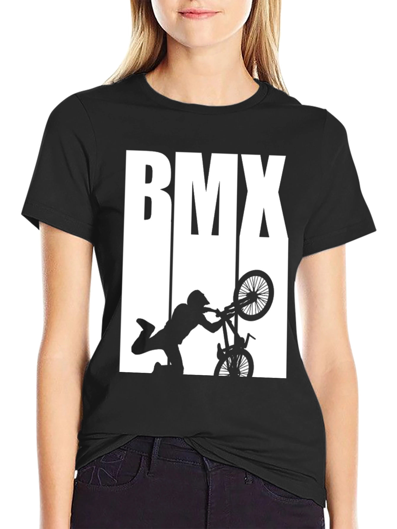 BMX Stunt Rider Graphic Tee - Black