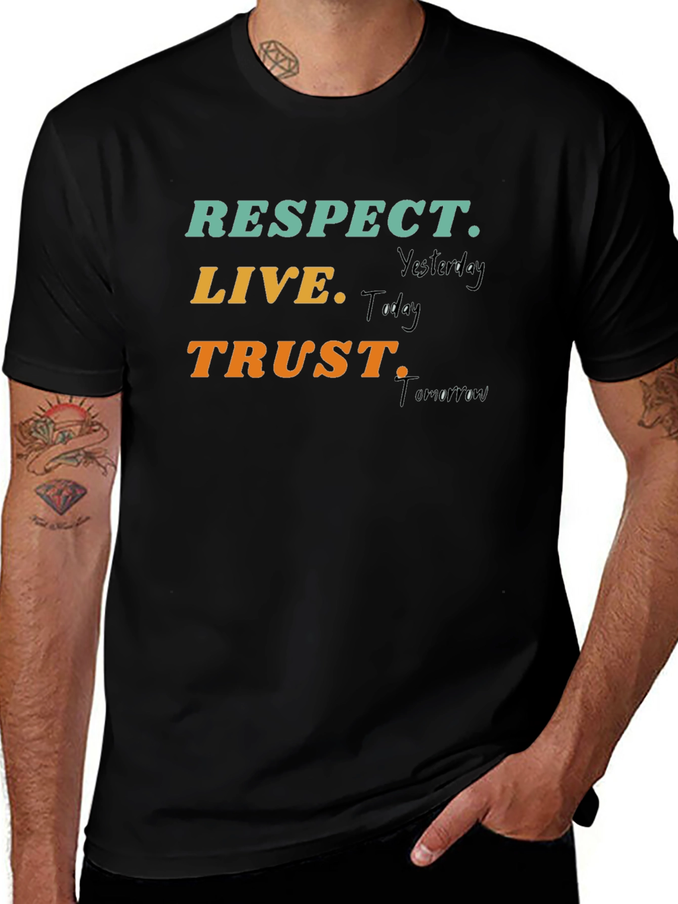 Respect Live Trust T-Shirt Motivational Tee