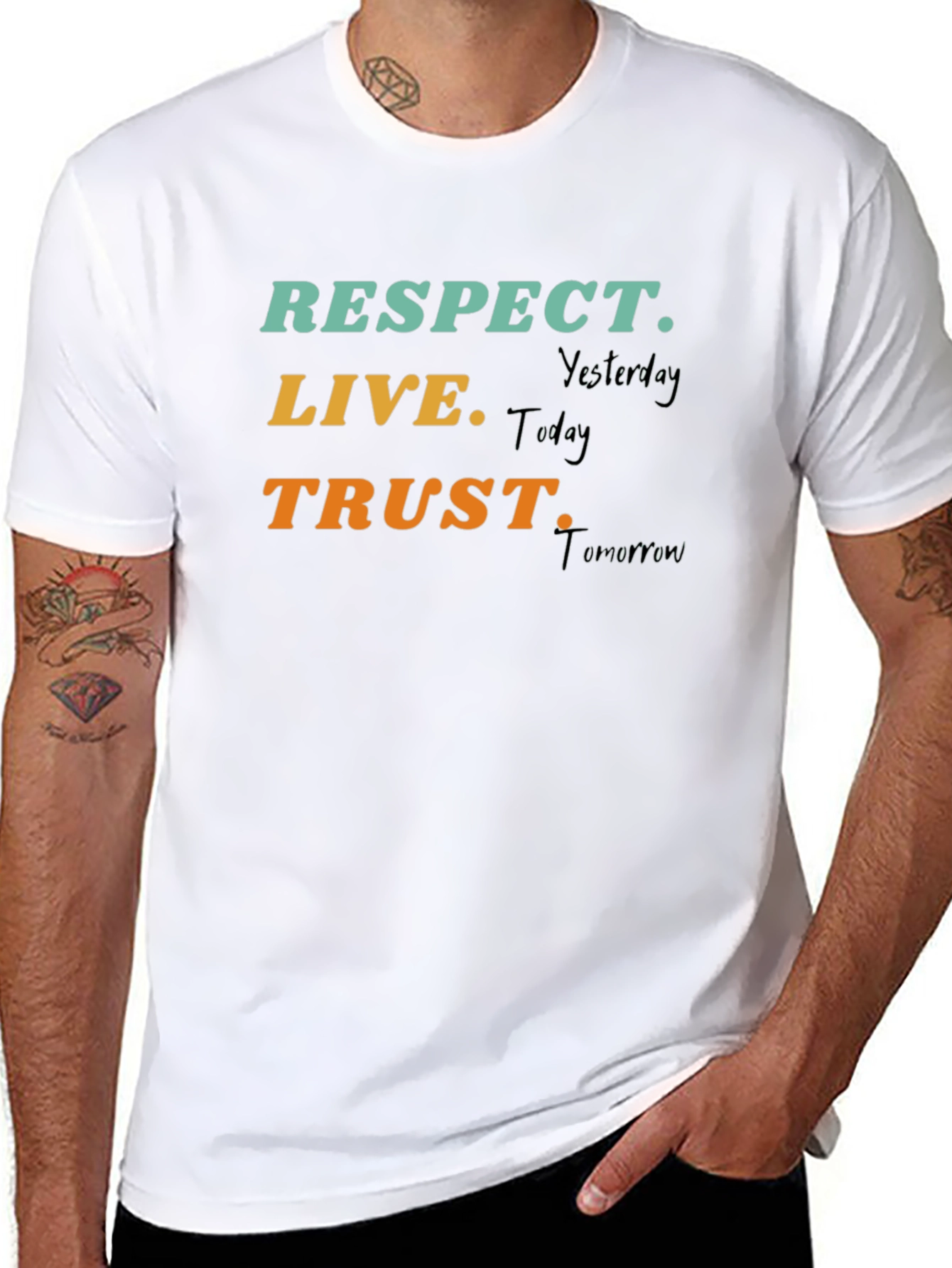 Respect Live Trust T-Shirt Motivational Tee