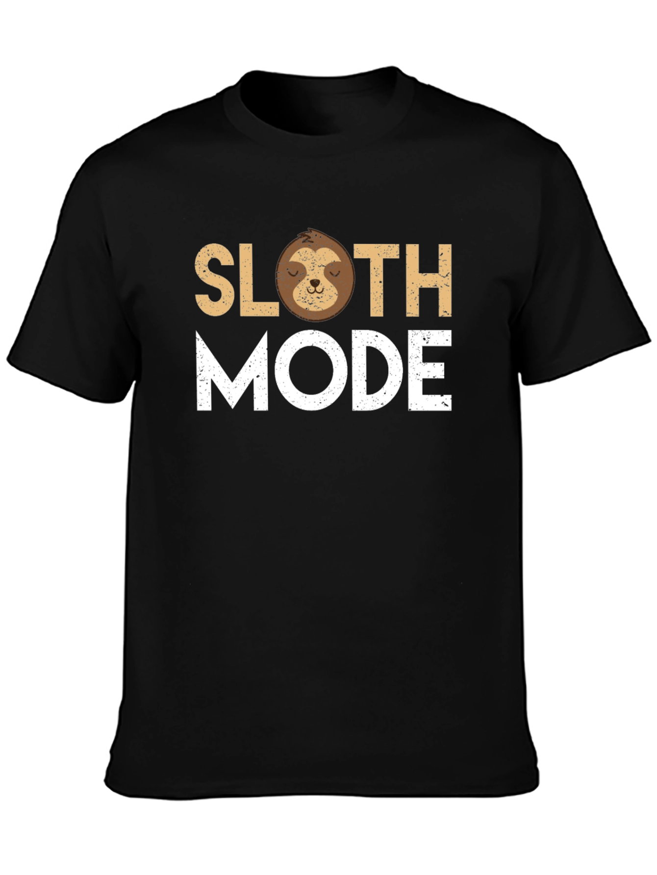 Sloth Mode Black Graphic T-Shirt