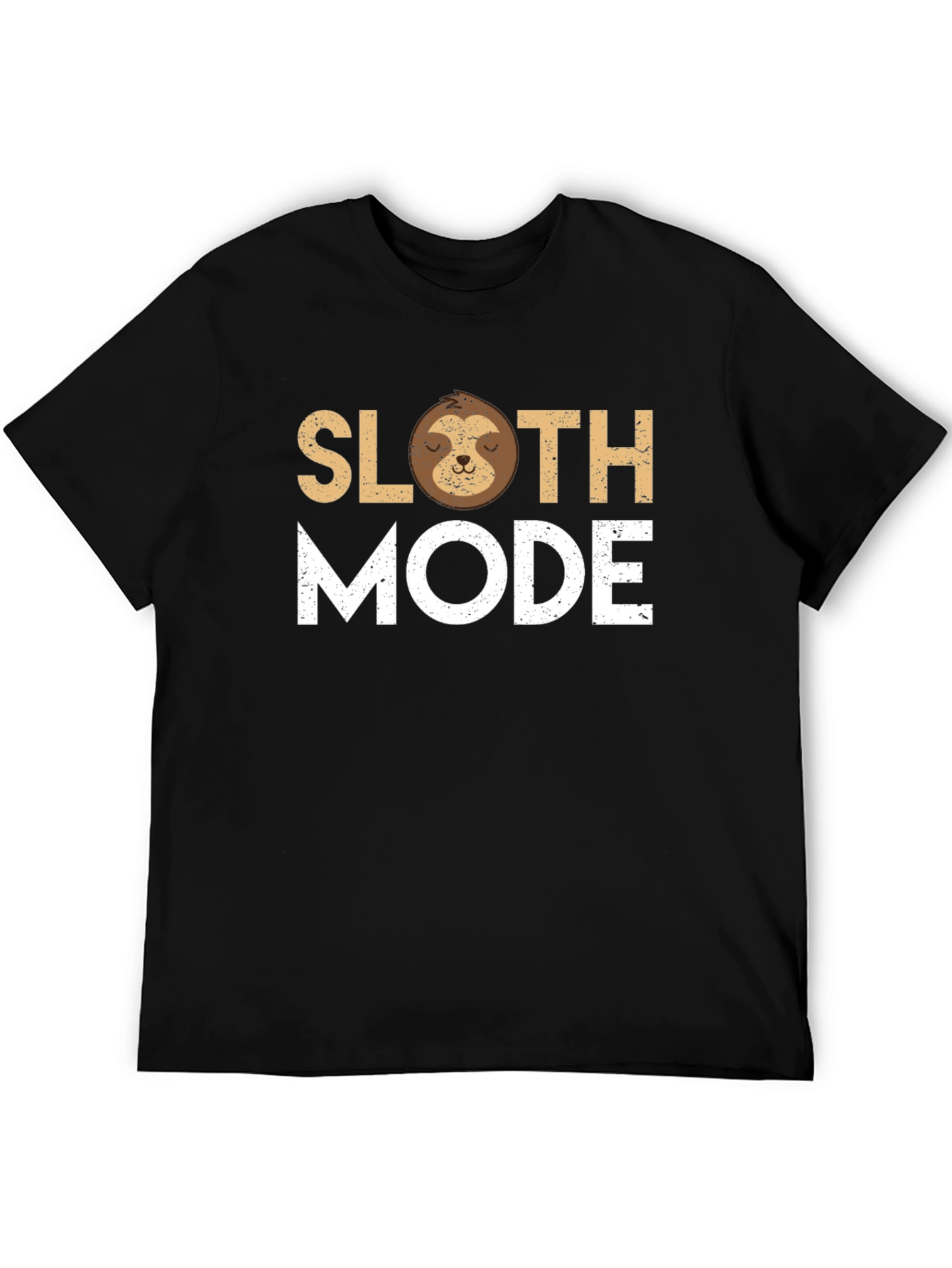 Sloth Mode Black Graphic T-Shirt