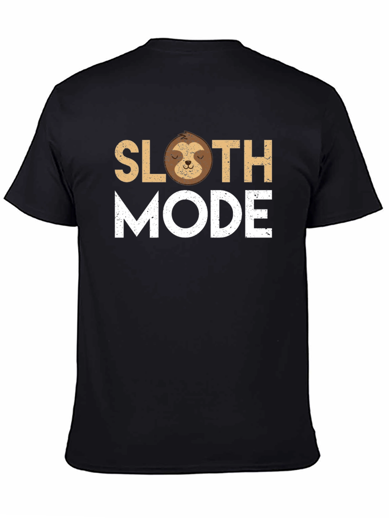 Sloth Mode Black Graphic T-Shirt