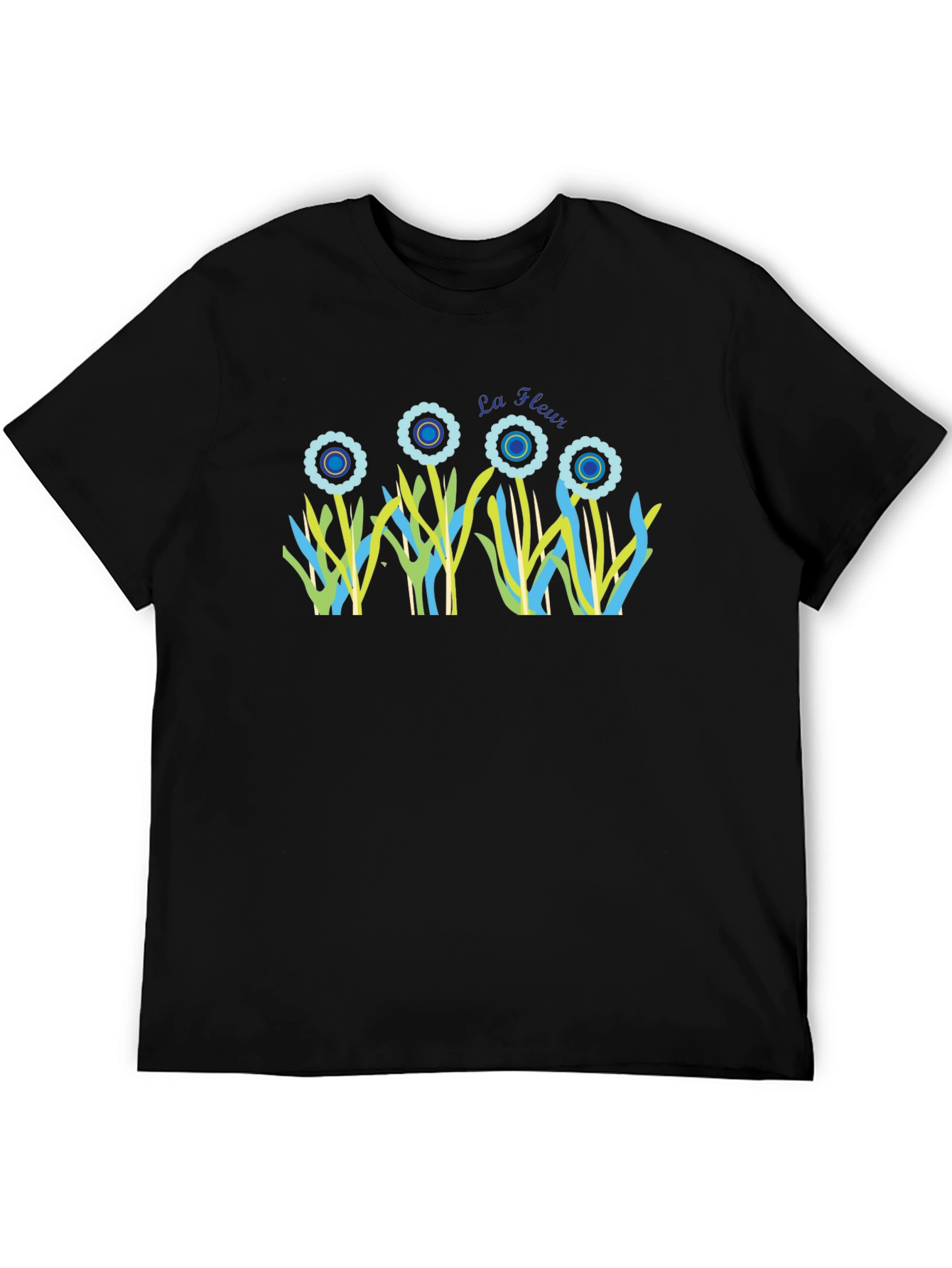 La Fleur Graphic Print Tee - Stylish Black T-Shirt