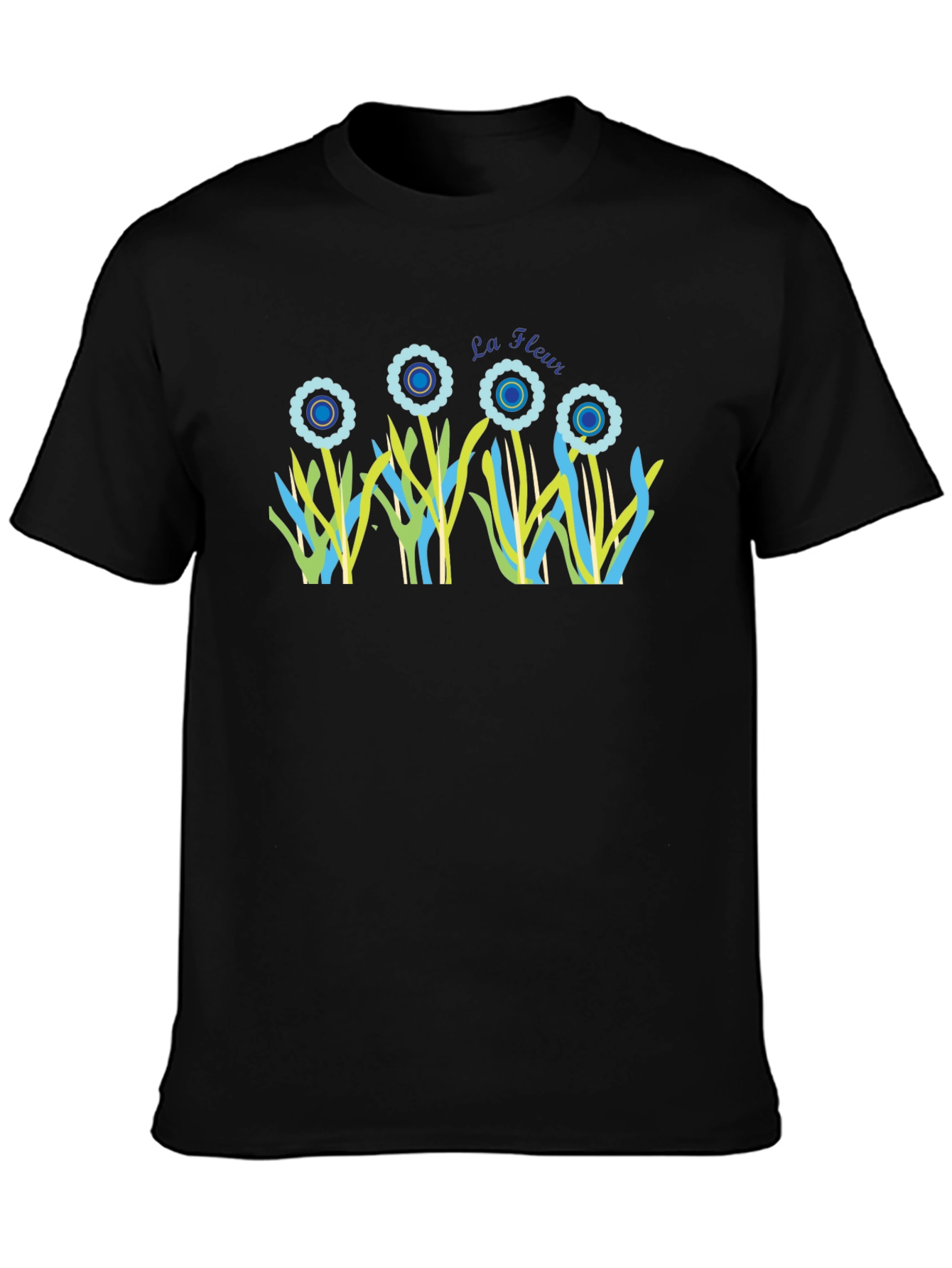 La Fleur Graphic Print Tee - Stylish Black T-Shirt