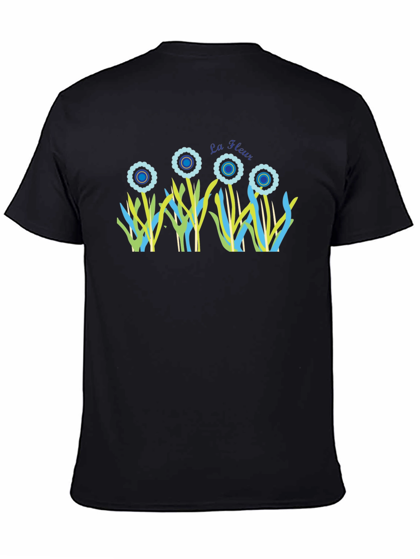 La Fleur Graphic Print Tee - Stylish Black T-Shirt