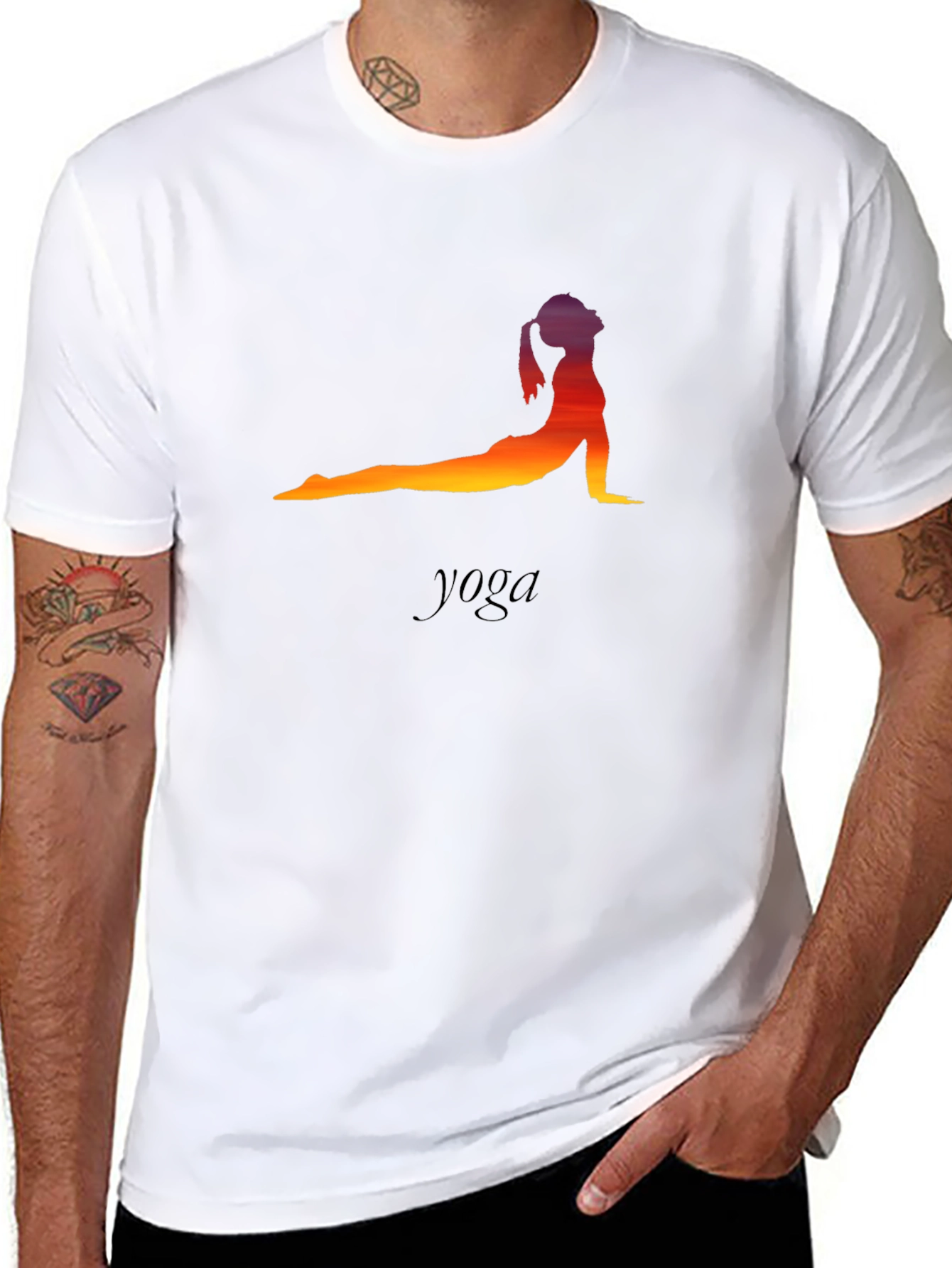Yoga Pose T-Shirt - Sunset Silhouette