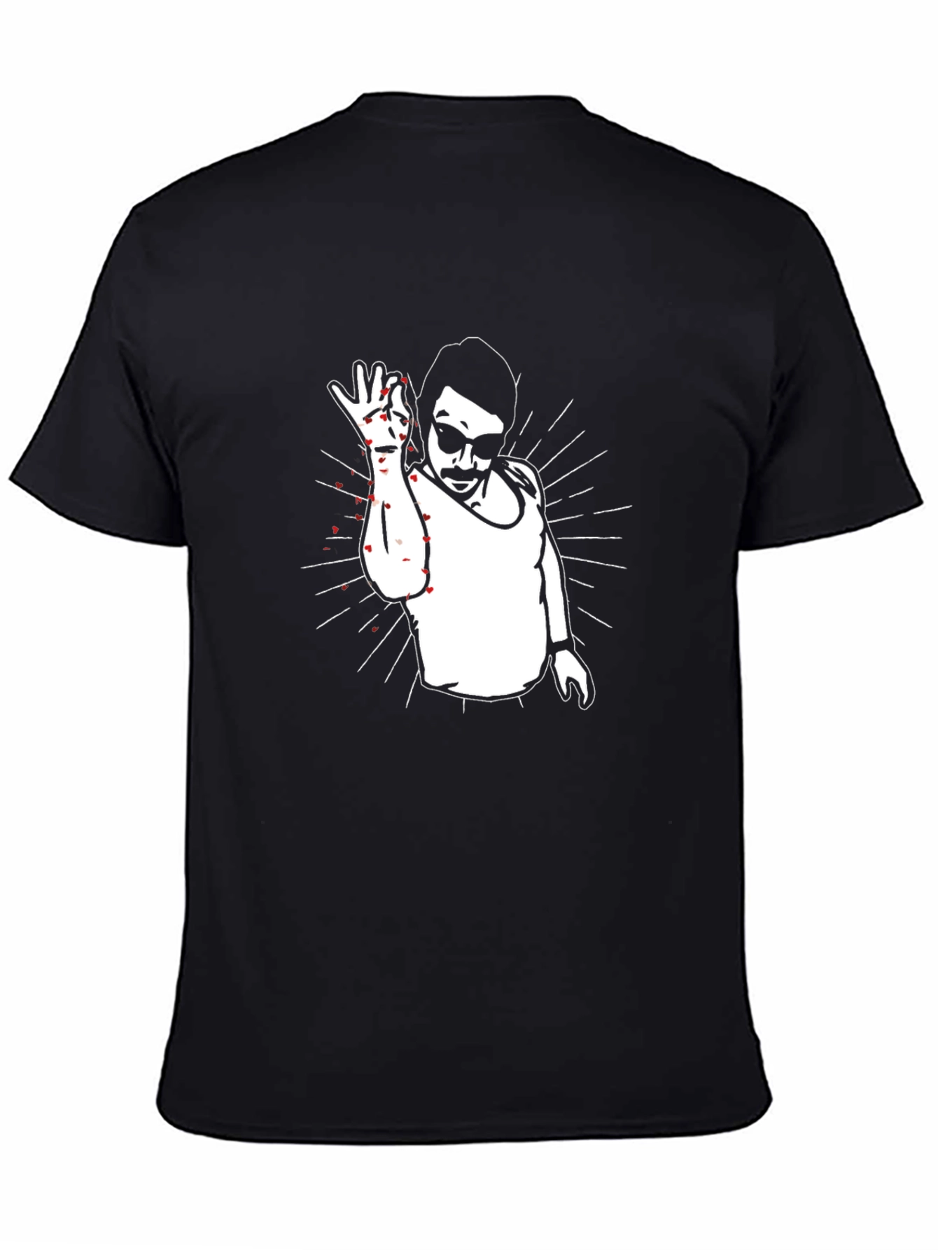 Salt Bae Graphic Black T-Shirt - Food Meme