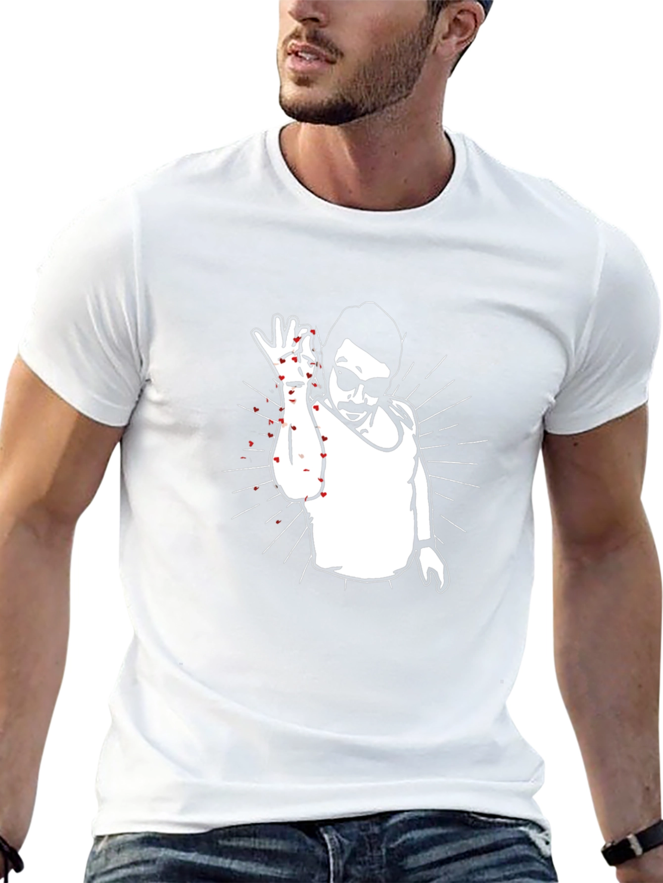 Salt Bae Graphic Black T-Shirt - Food Meme