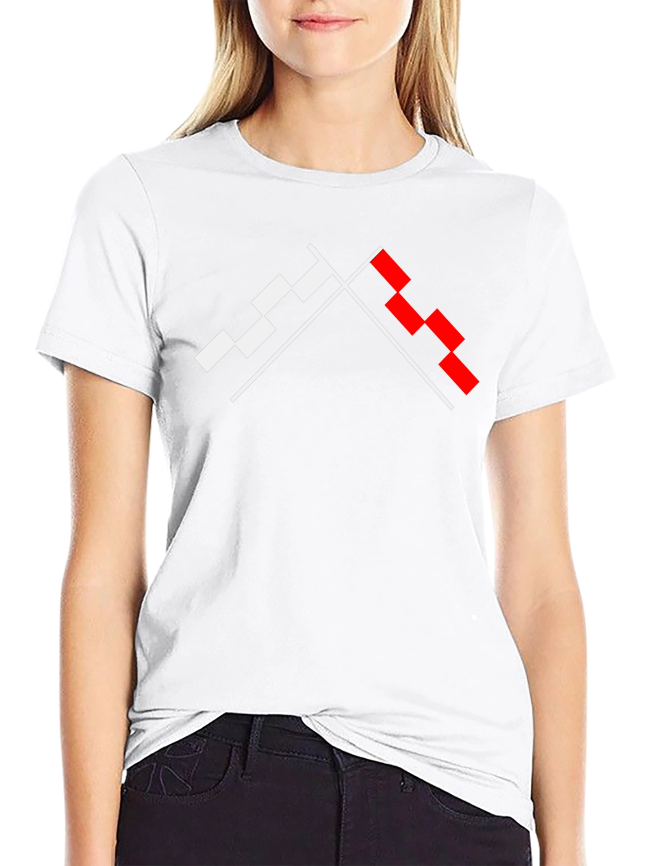 Geometric Graphic Tee - Modern Pixel Design