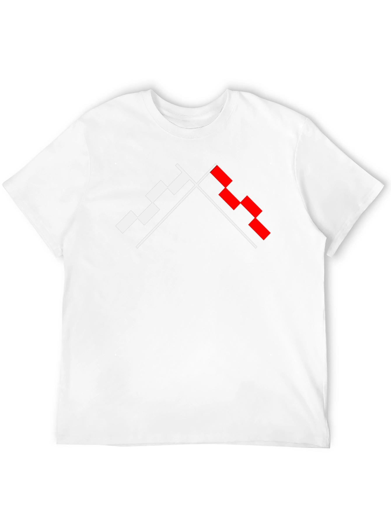 Geometric Graphic Tee - Modern Pixel Design