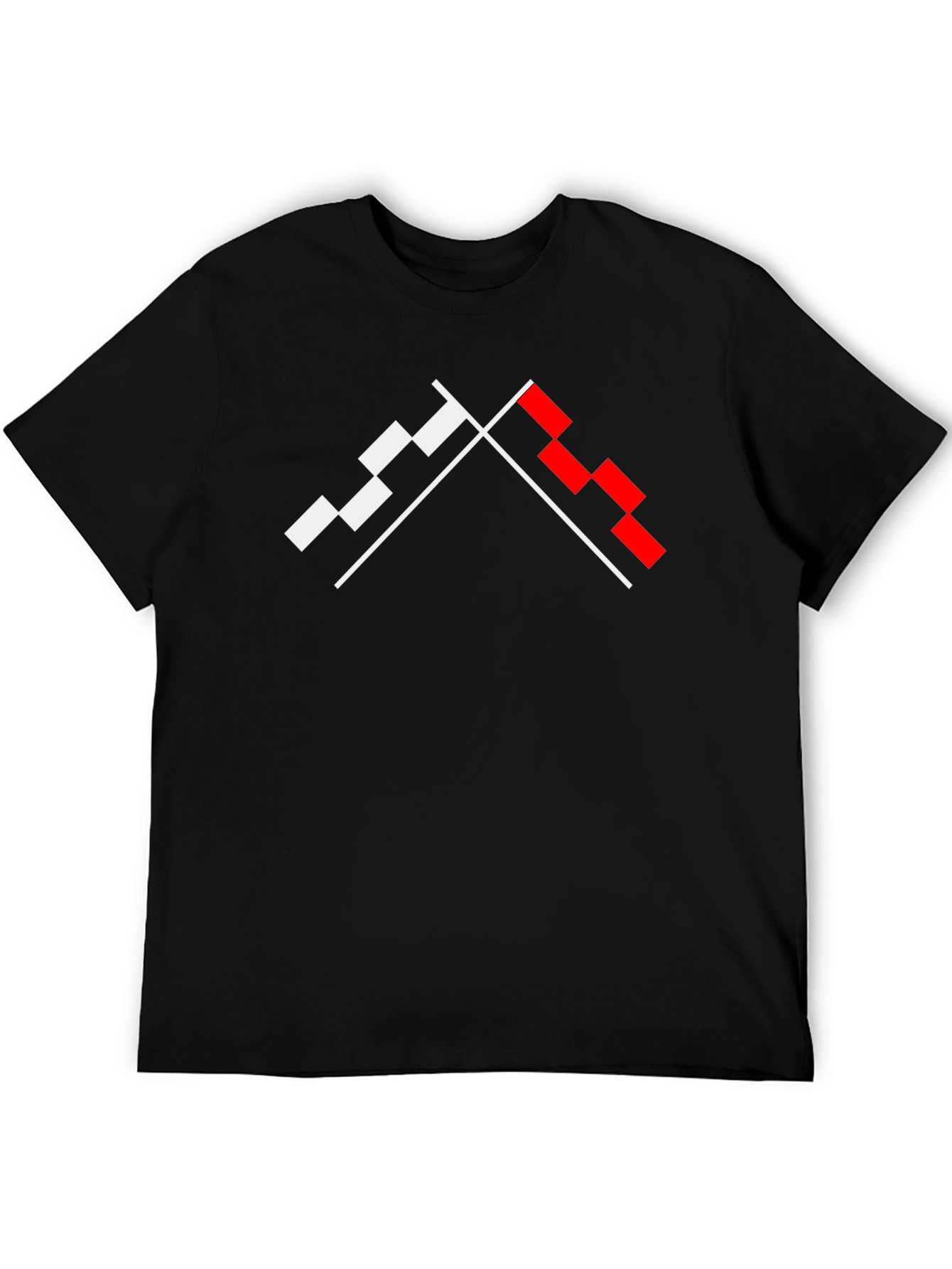 Geometric Graphic Tee - Modern Pixel Design