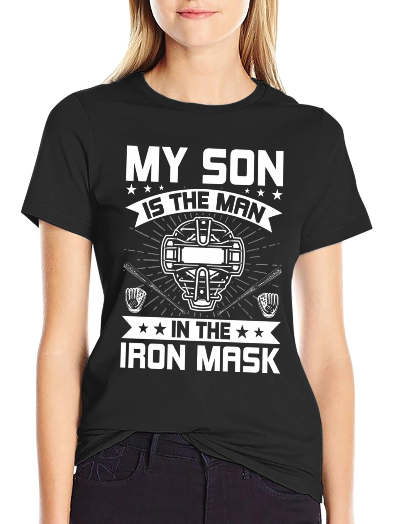 My Son Iron Mask Baseball Catcher T-Shirt