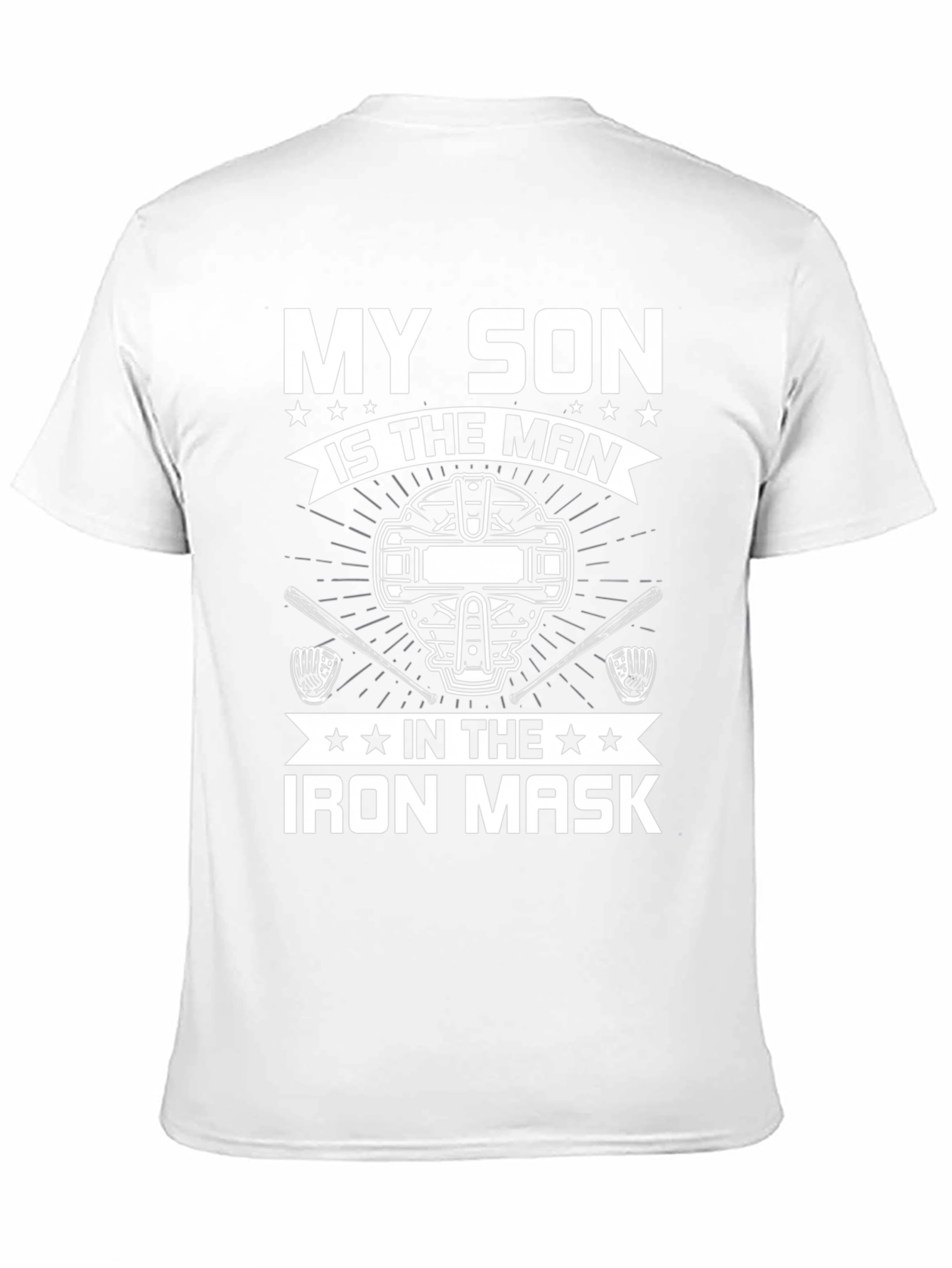 My Son Iron Mask Baseball Catcher T-Shirt