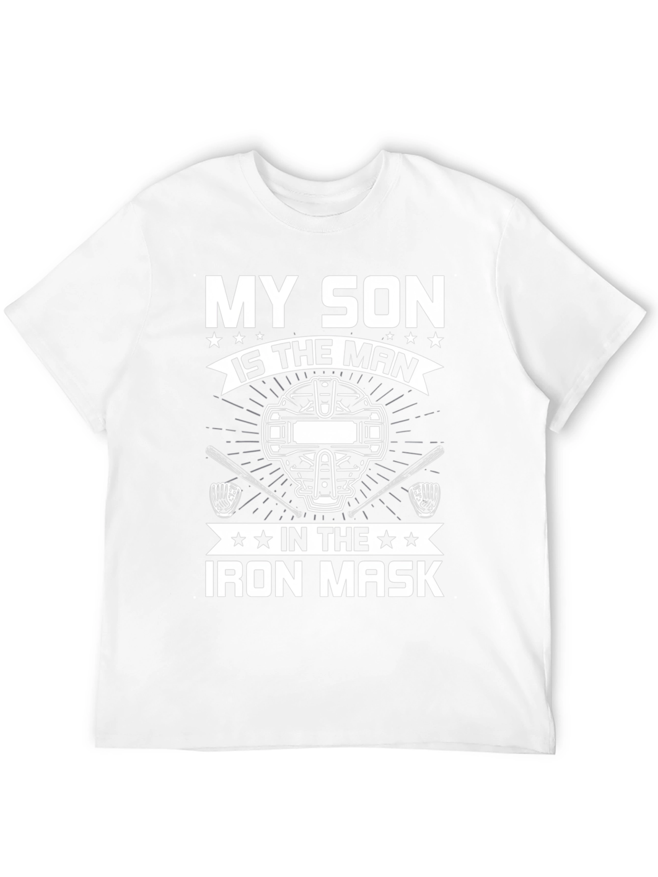 My Son Iron Mask Baseball Catcher T-Shirt