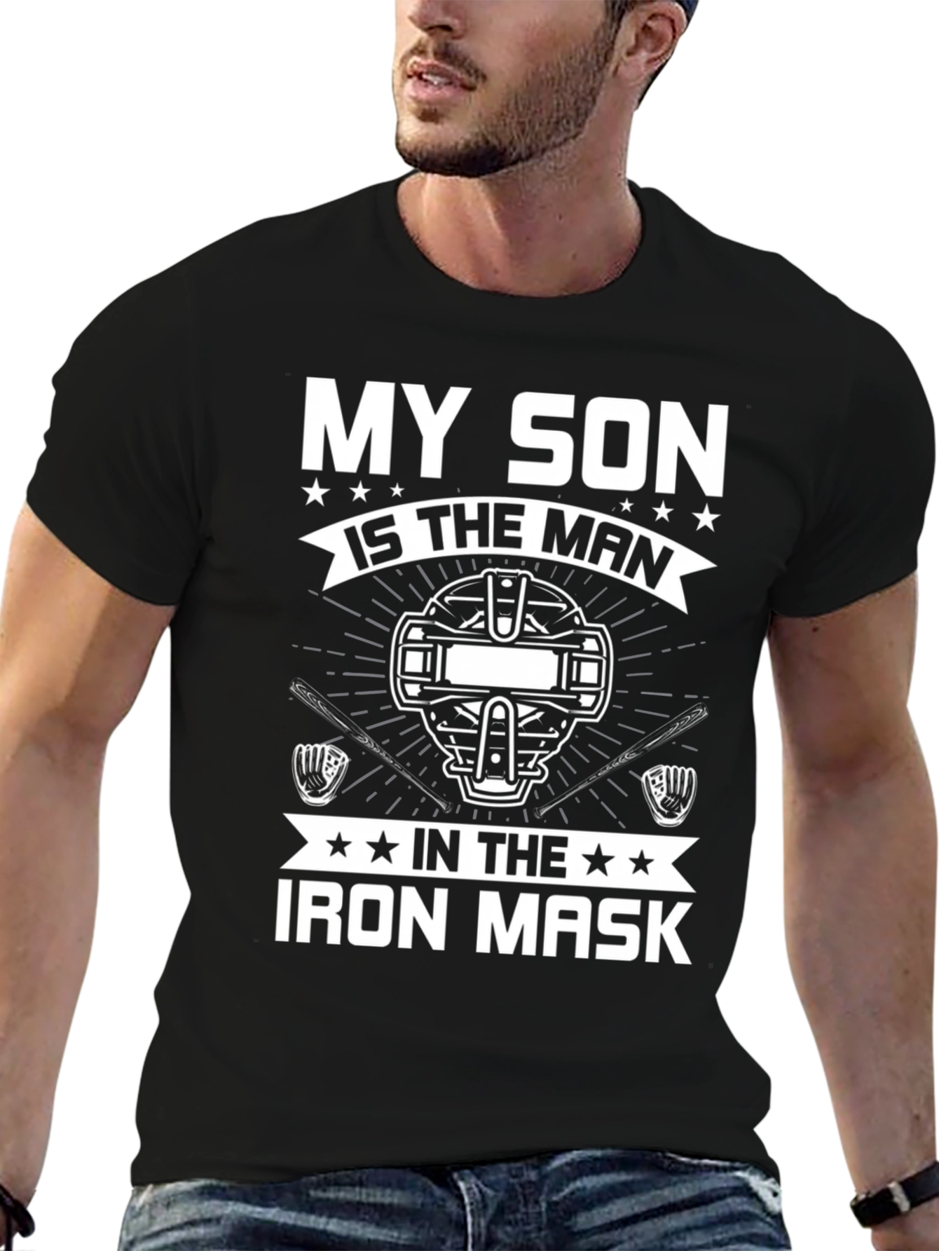 My Son Iron Mask Baseball Catcher T-Shirt