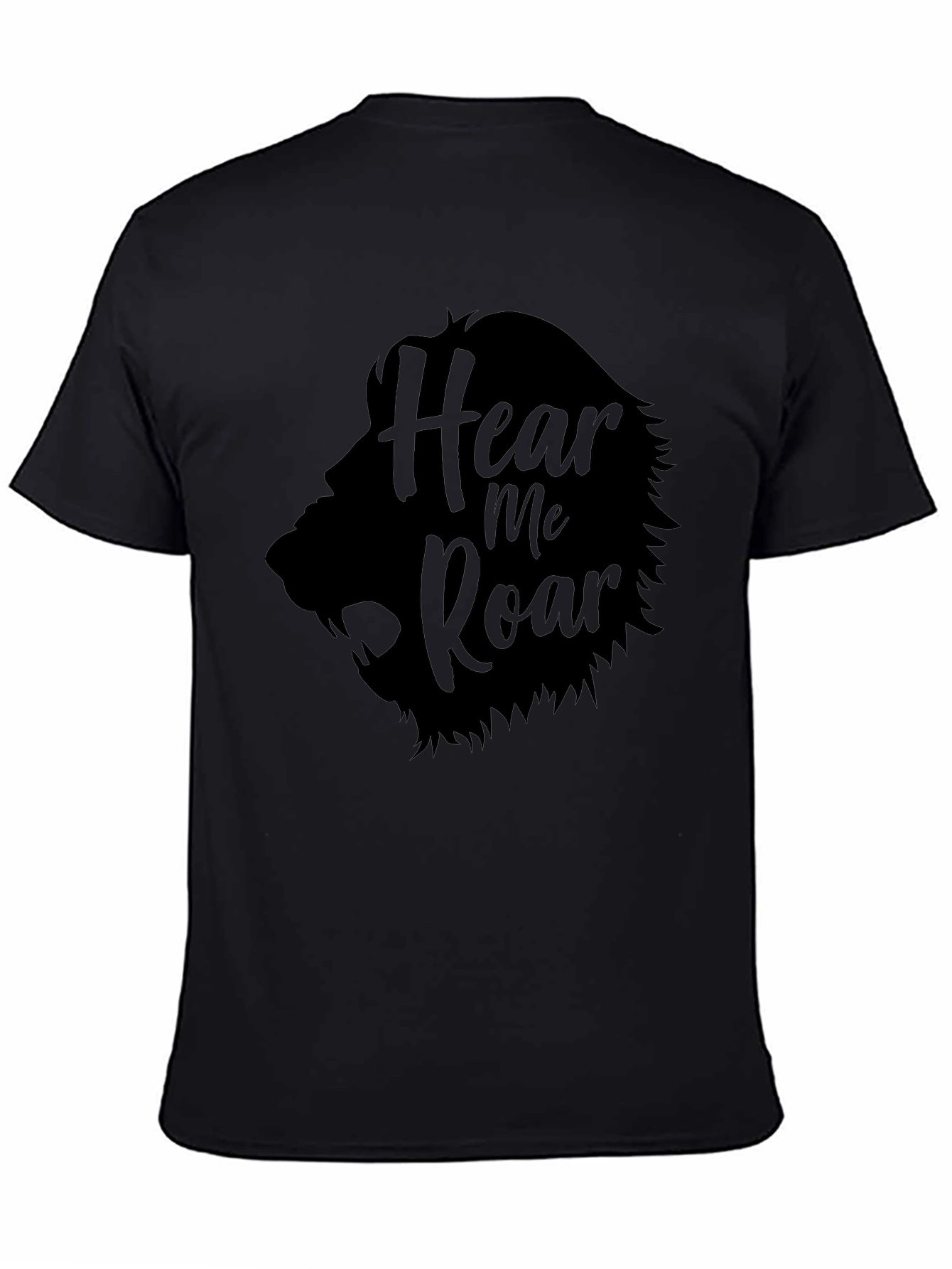 Hear Me Roar Black Graphic Tee
