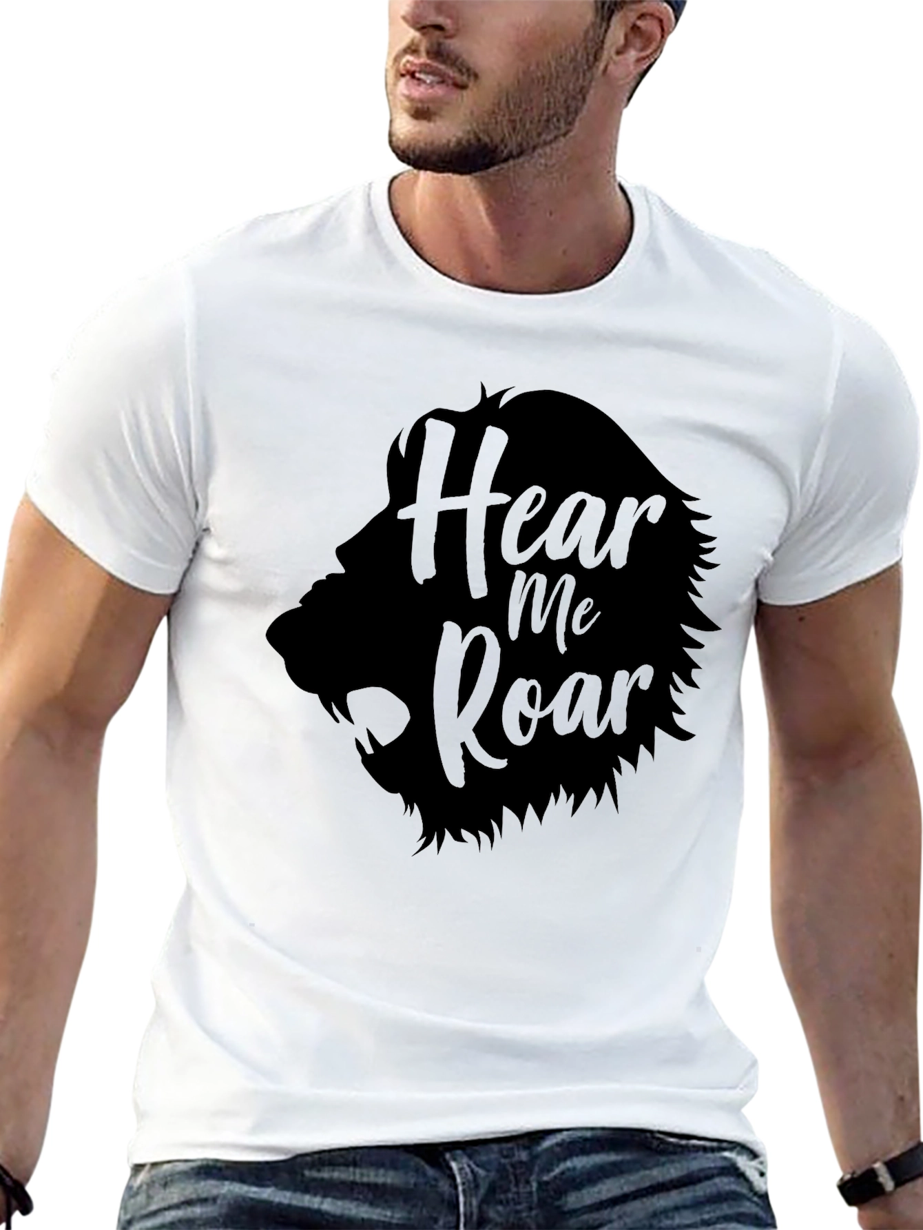 Hear Me Roar Black Graphic Tee