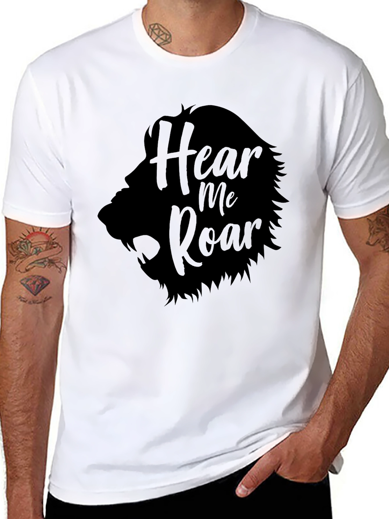 Hear Me Roar Black Graphic Tee