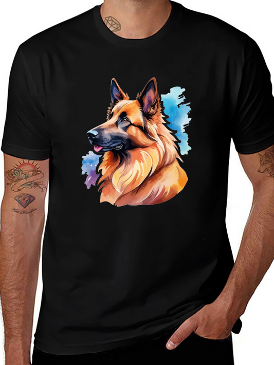 German Shepherd Watercolor Graphic T-Shirt